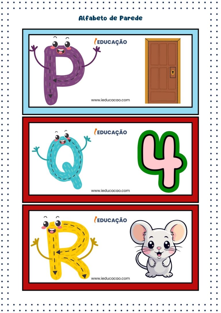 Alfabeto De Parede Para Imprimir E Alfabetizar