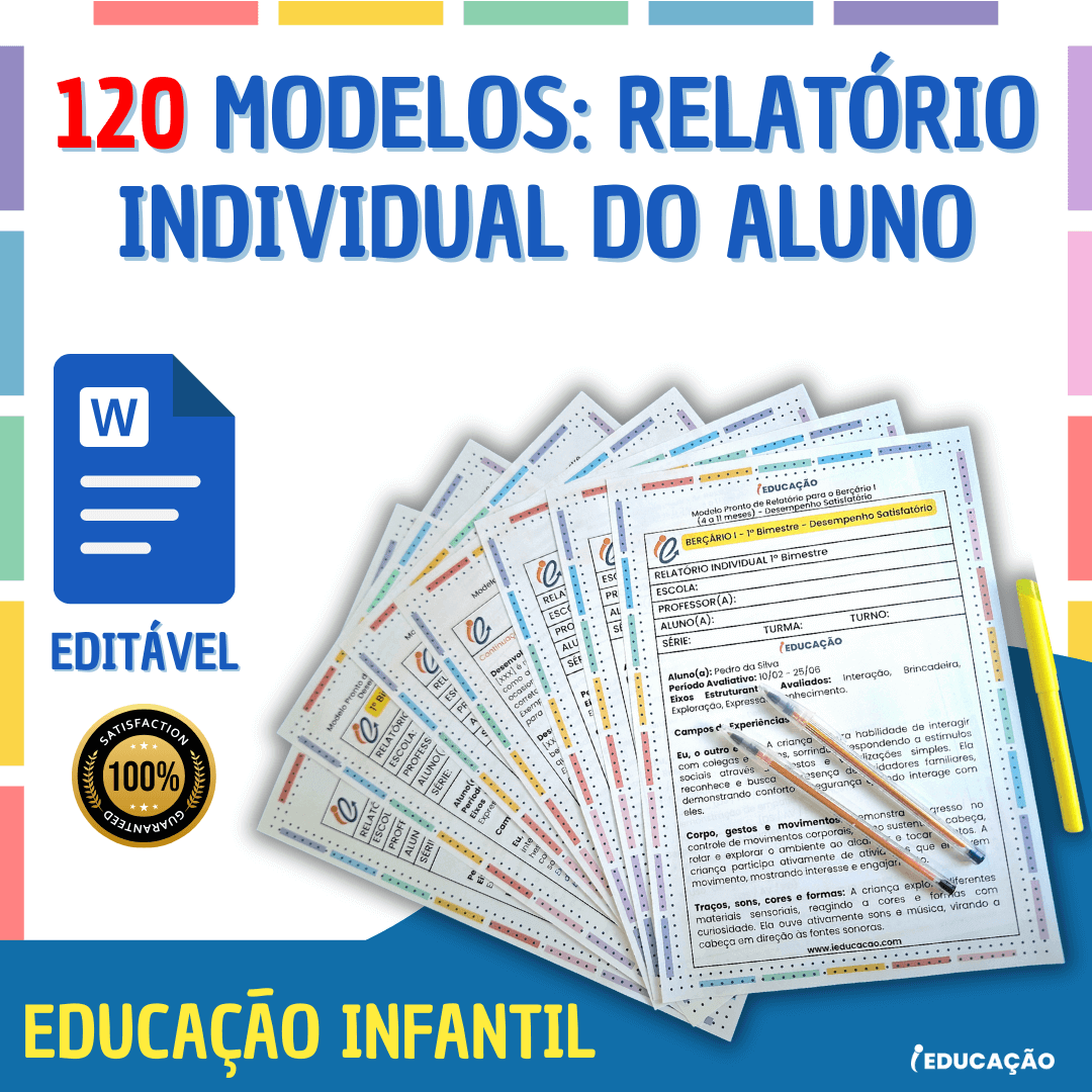 120 modelos de relatório individual do aluno