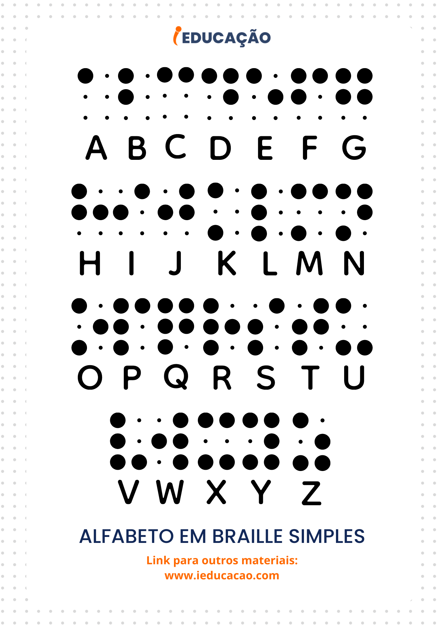 Ensine o alfabeto em braille