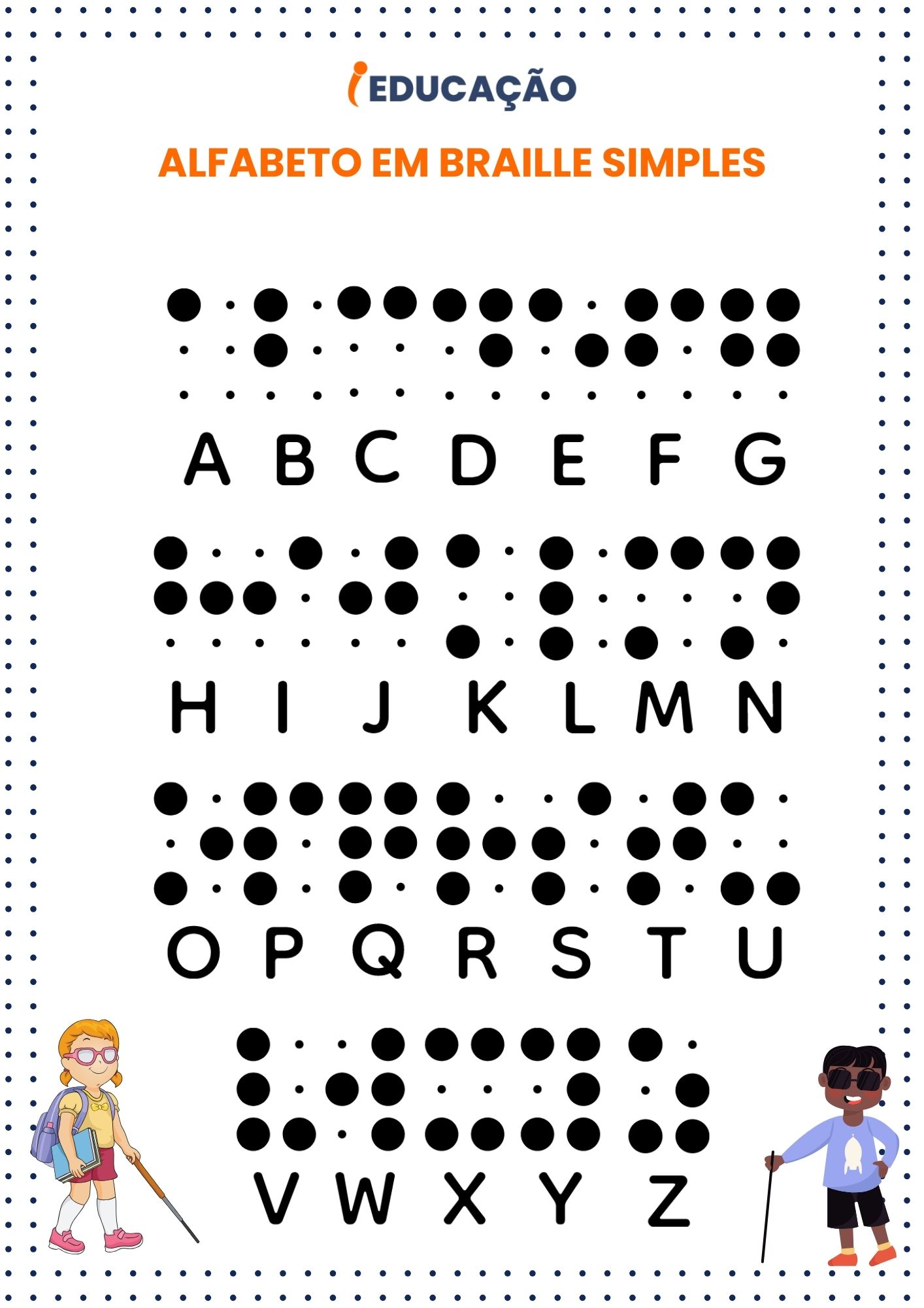 alfabeto em braile simples para imprimir
