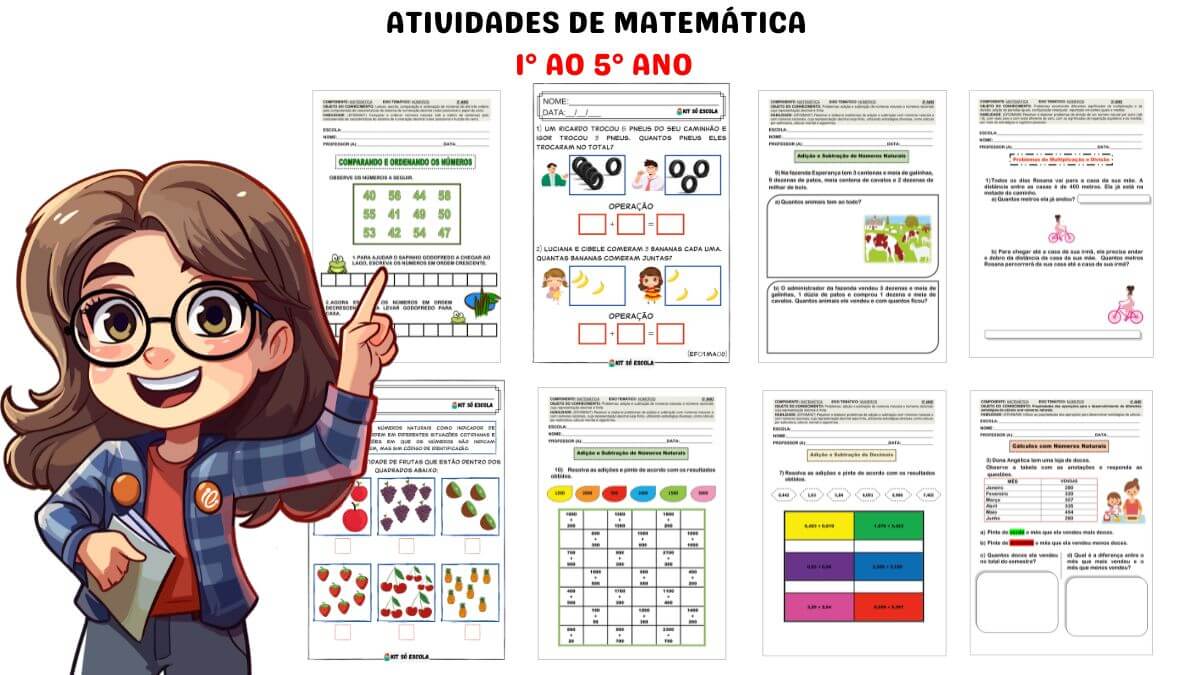 Atividades de Matemática para o 1º Ano Alinhadas à BNCC ATIVIDADES DE MATEMÁTICA DO 1° AO 5° ANO