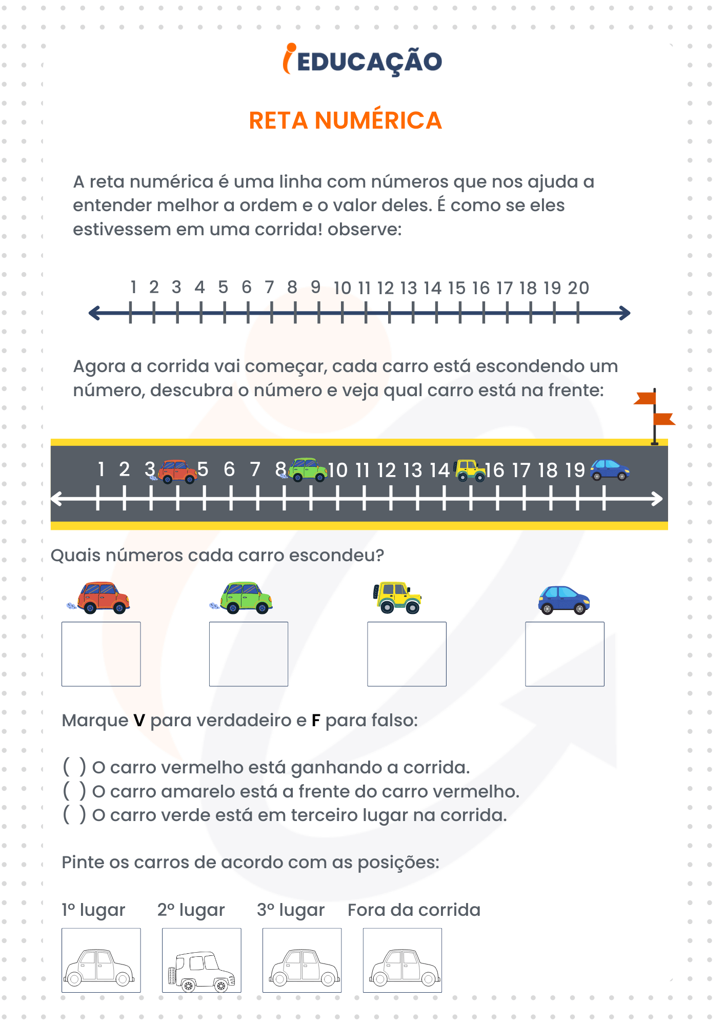 Atividade de Matemática para o 3º ano do Ensino Fundamental