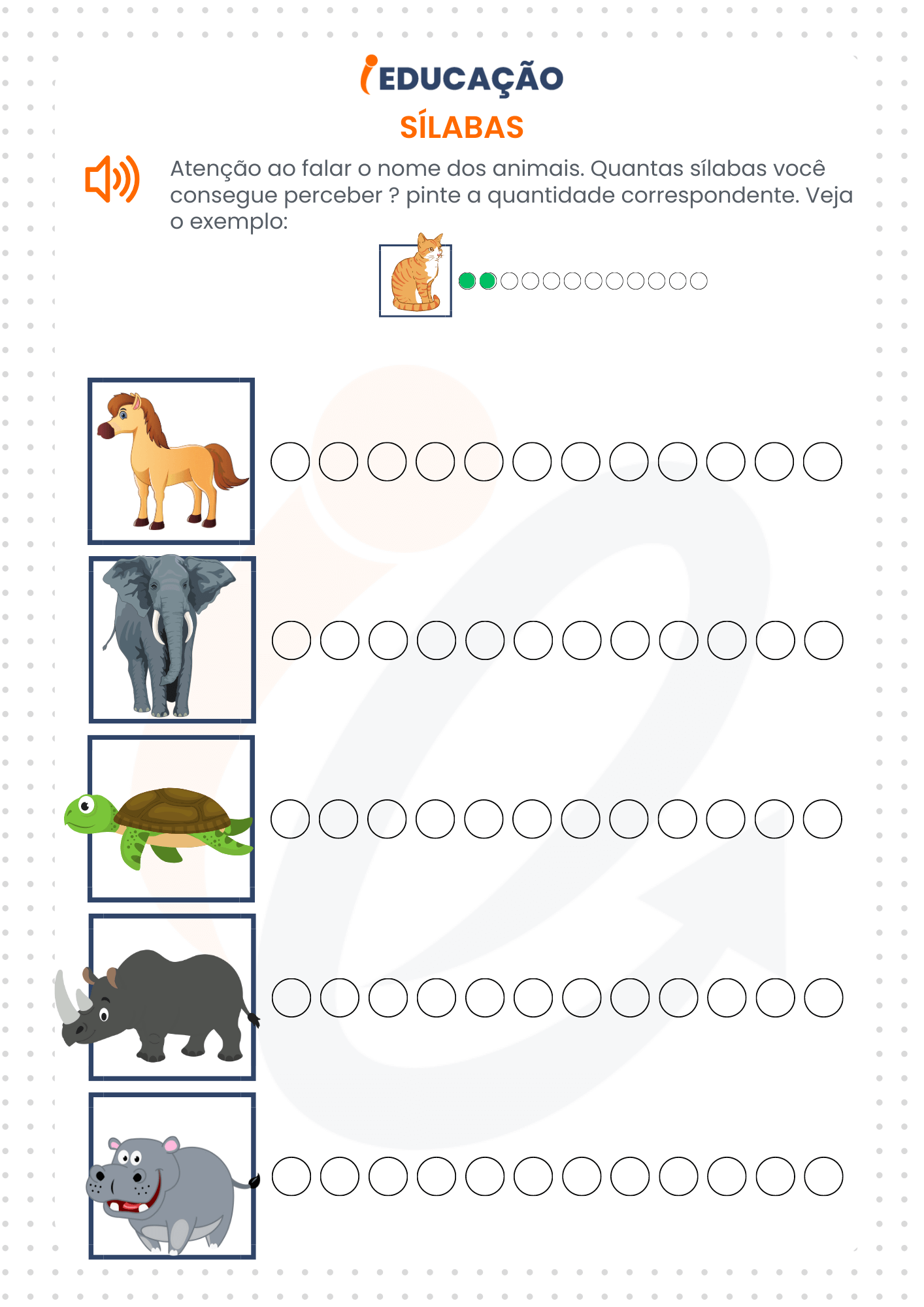 Atividade de Consciência Fonológica: Sílabas sonoras