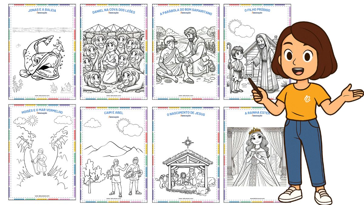5 Histórias Infantis da Bíblia com Aprendizagens Valiosas - iEducação Histórias Infantis da Bíblia para Imprimir