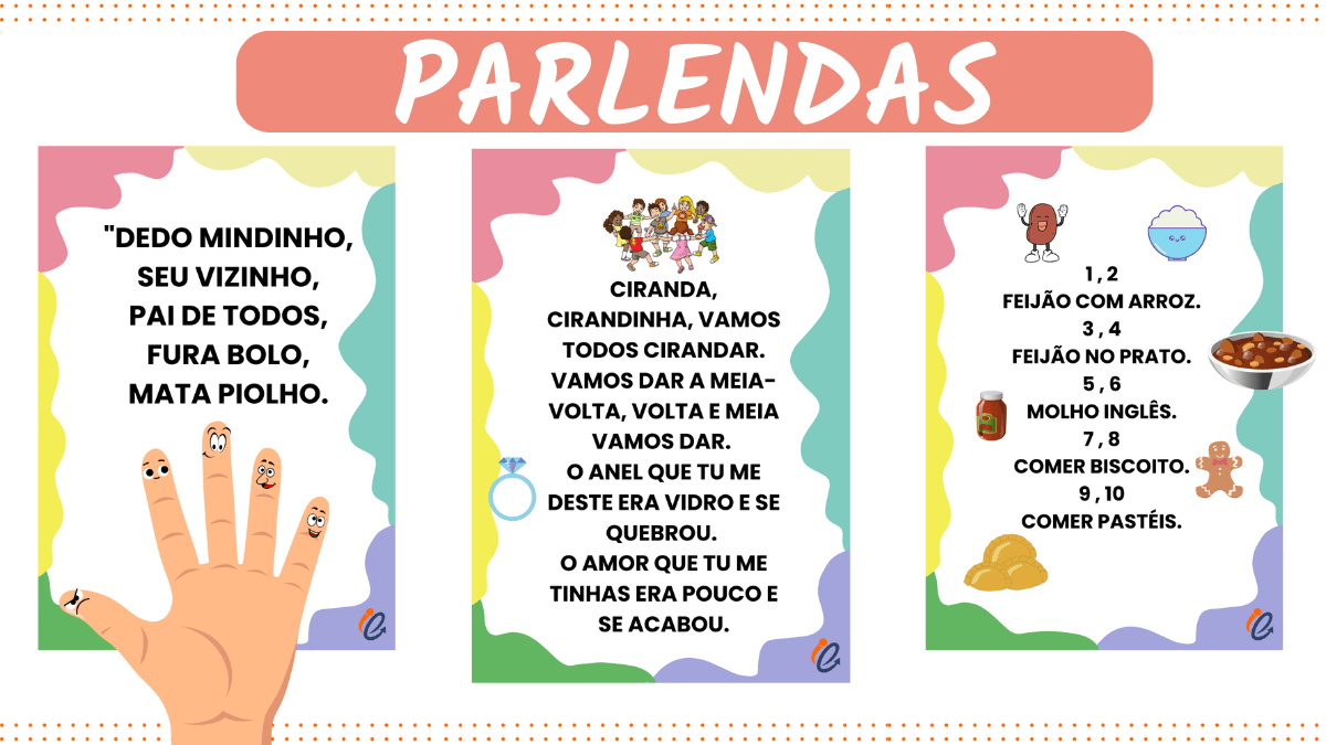 Parlendas com ATIVIDADES  Atividades com parlendas, Parlendas para  imprimir, Educação