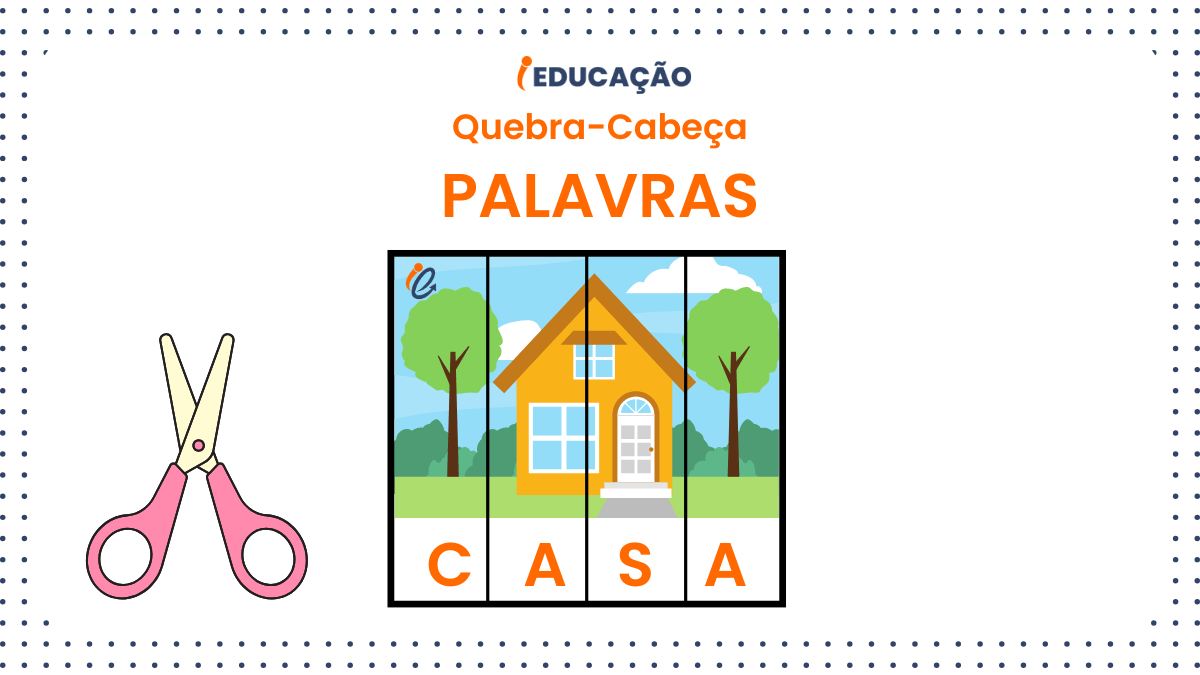 Quebra-Cabeça para Alfabetização com 4 peças: Aprendendo Letra por Letra