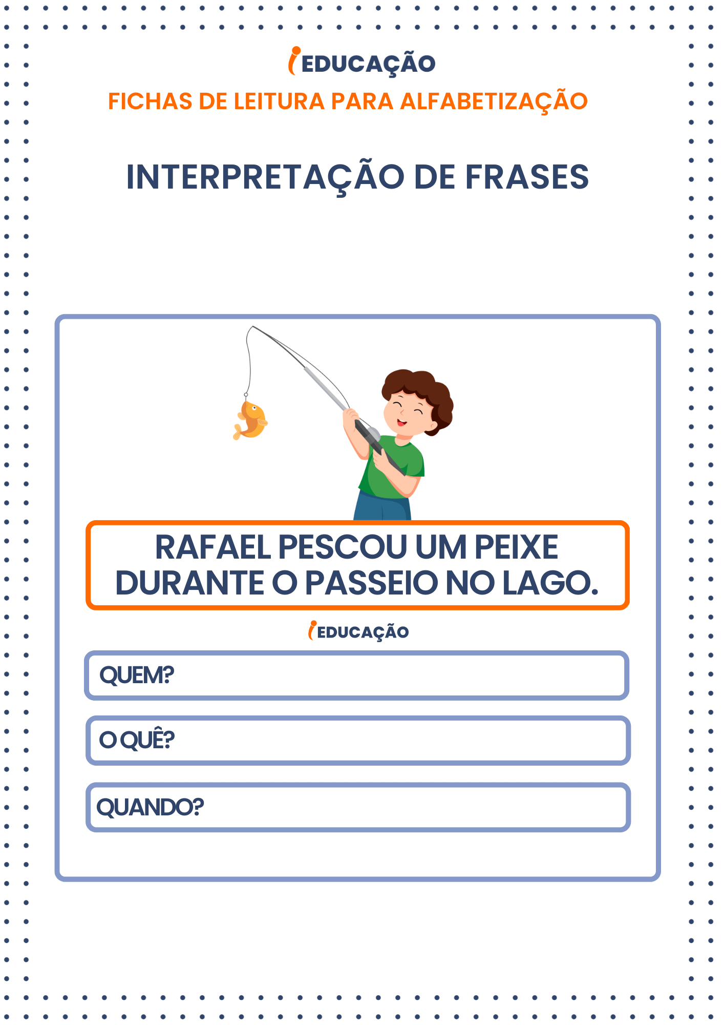 Fichas de Leitura e Interpretação de frases simples para alfabetização