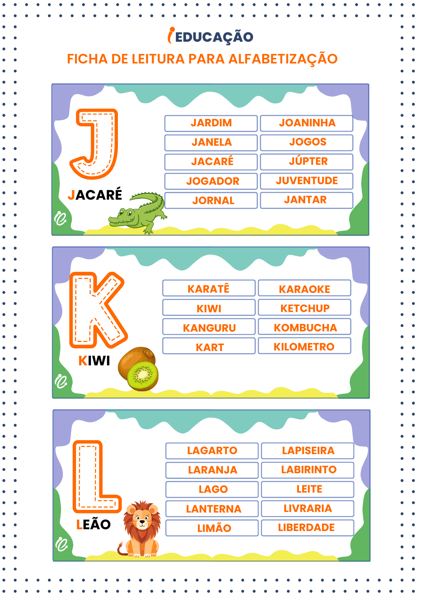 Jogo do Alfabeto para Alfabetização: Fichas para imprimir — SÓ ESCOLA