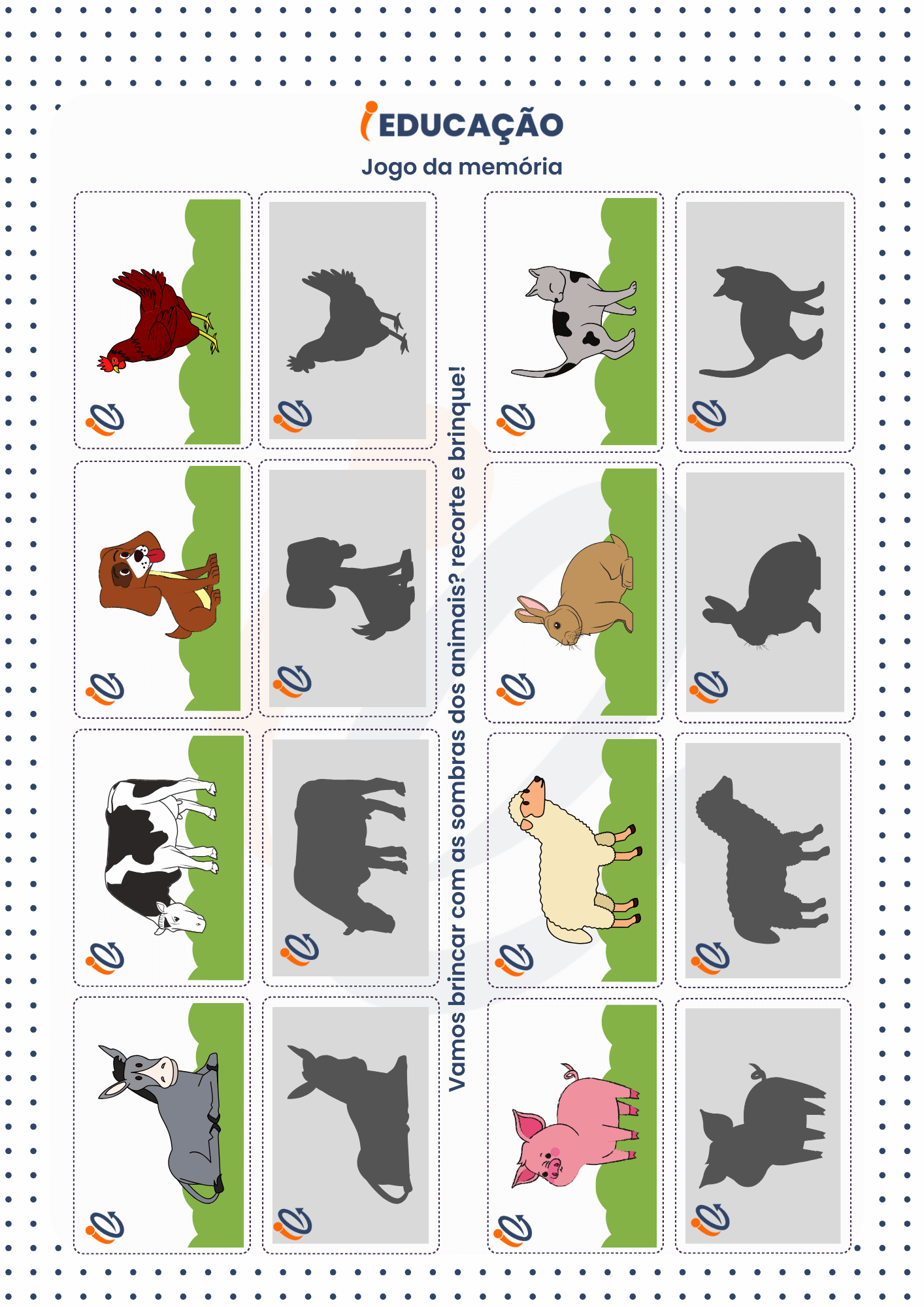 Kit digital Jogo da Memória (emoticons) - Kit Vamos Brincar