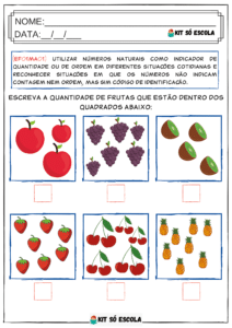 Kit 1º ANO COM OS CÓDIGOS DA BNCC