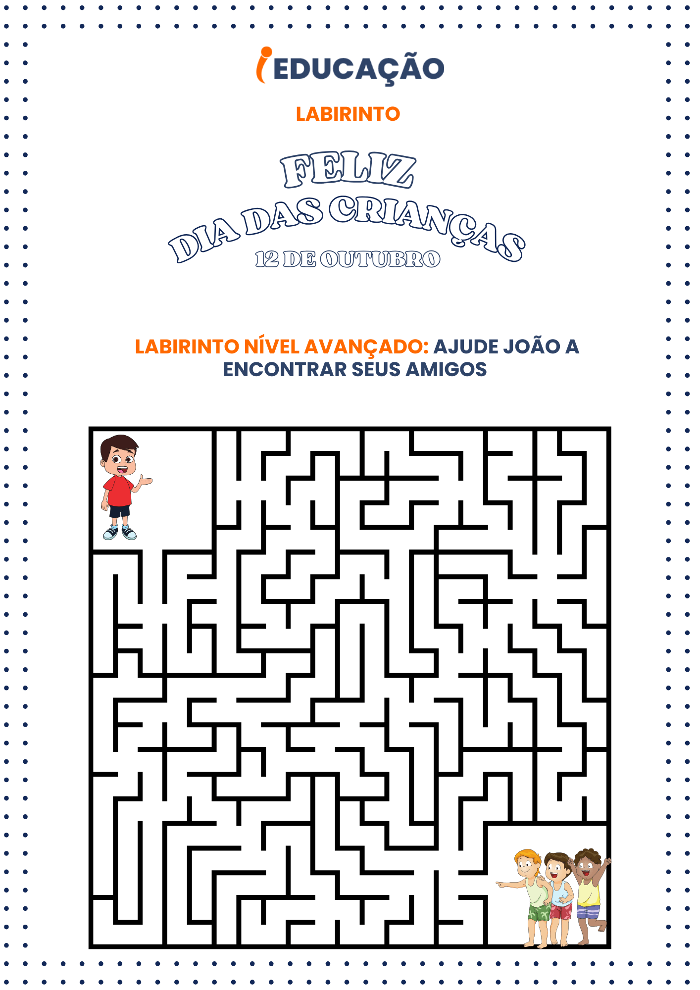 Jogo Do Labirinto Para Crianças Do Ensino Básico. Educação