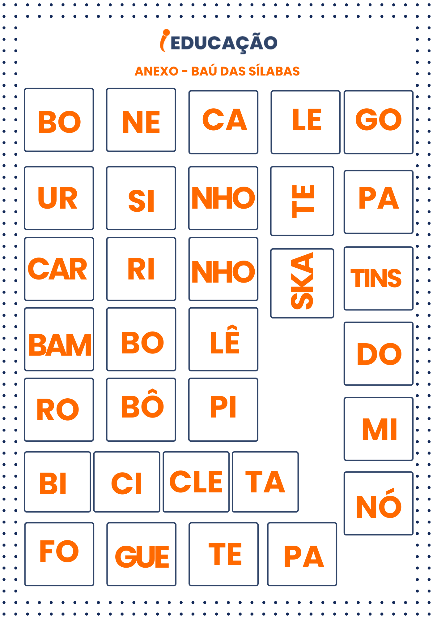 Forma palavras: jogo educativo