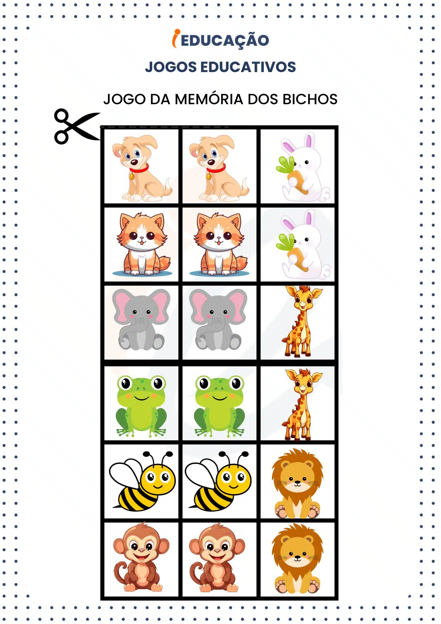 Atividades e Brincadeiras Educativas para Colônia de Férias - iEducação Jogos Educativos_ Jogo da Memória