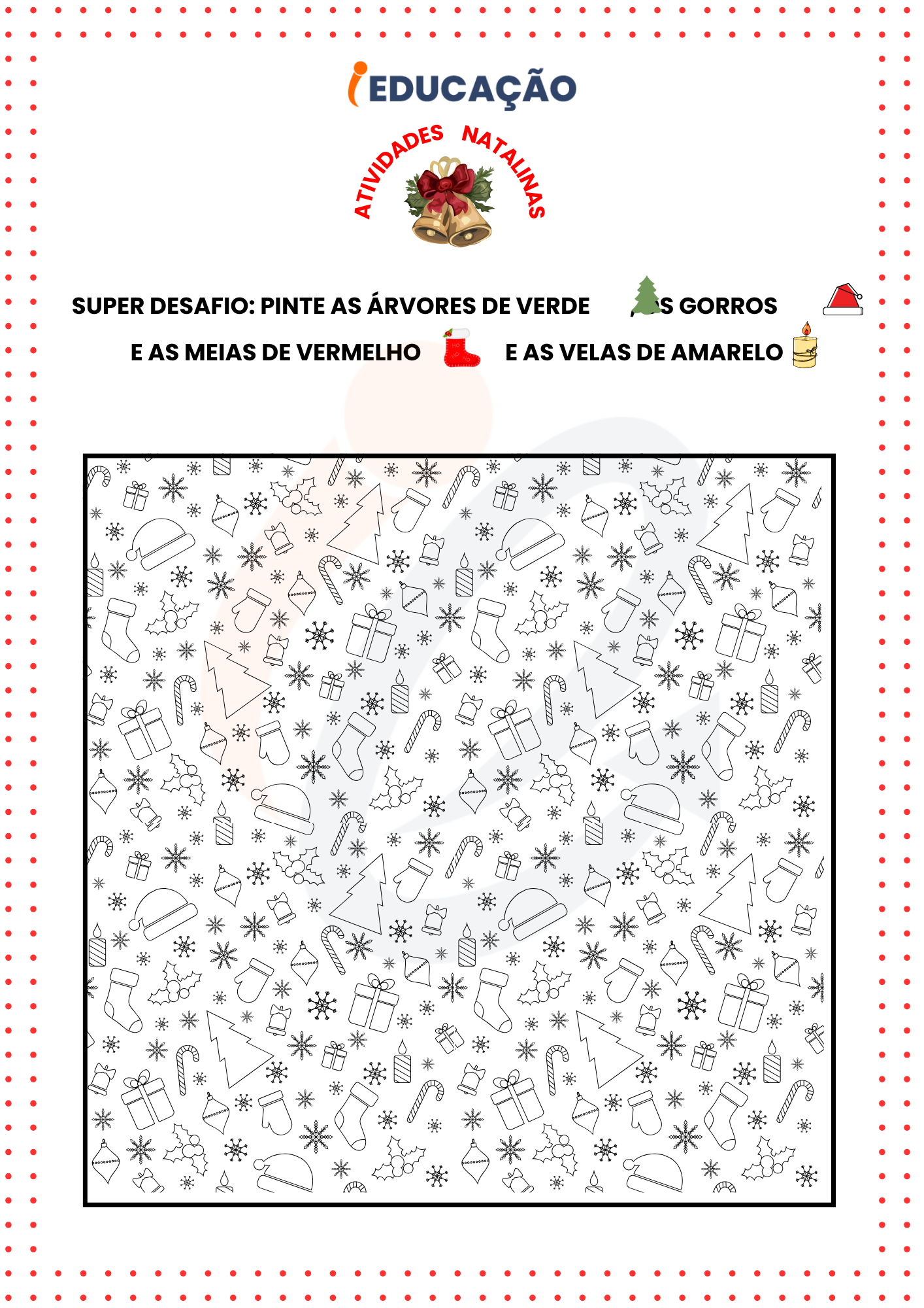 Natal para colorir 1 –  – Desenhos para Colorir