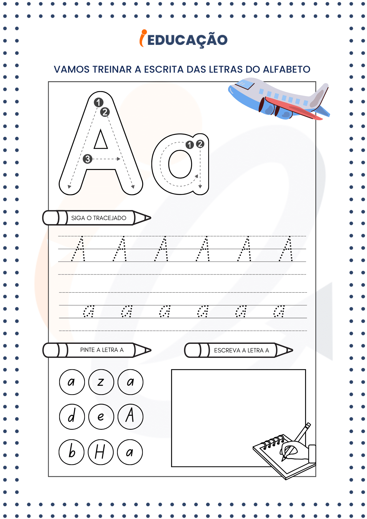 Atividade com Alfabeto para Educação Infantil - Tracejado da letra C