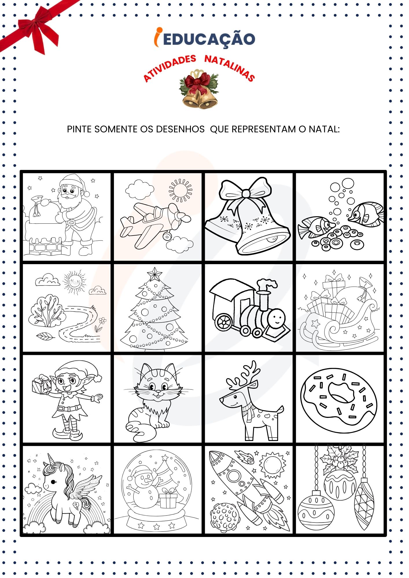 40 Desenhos de Natal para Colorir [imprimir PDF] - iEducação