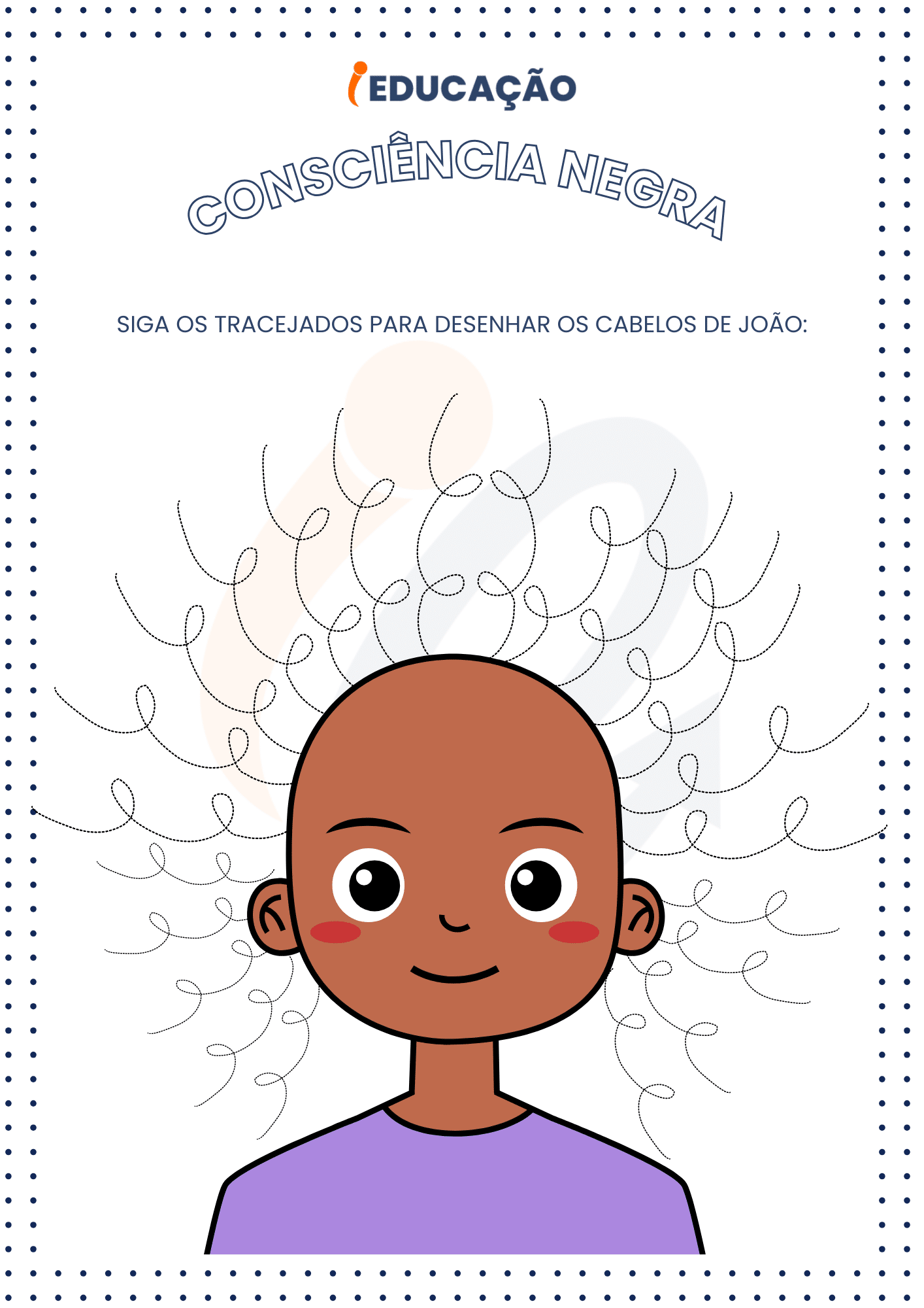 Atividades com os desenhos da Consciência Negra