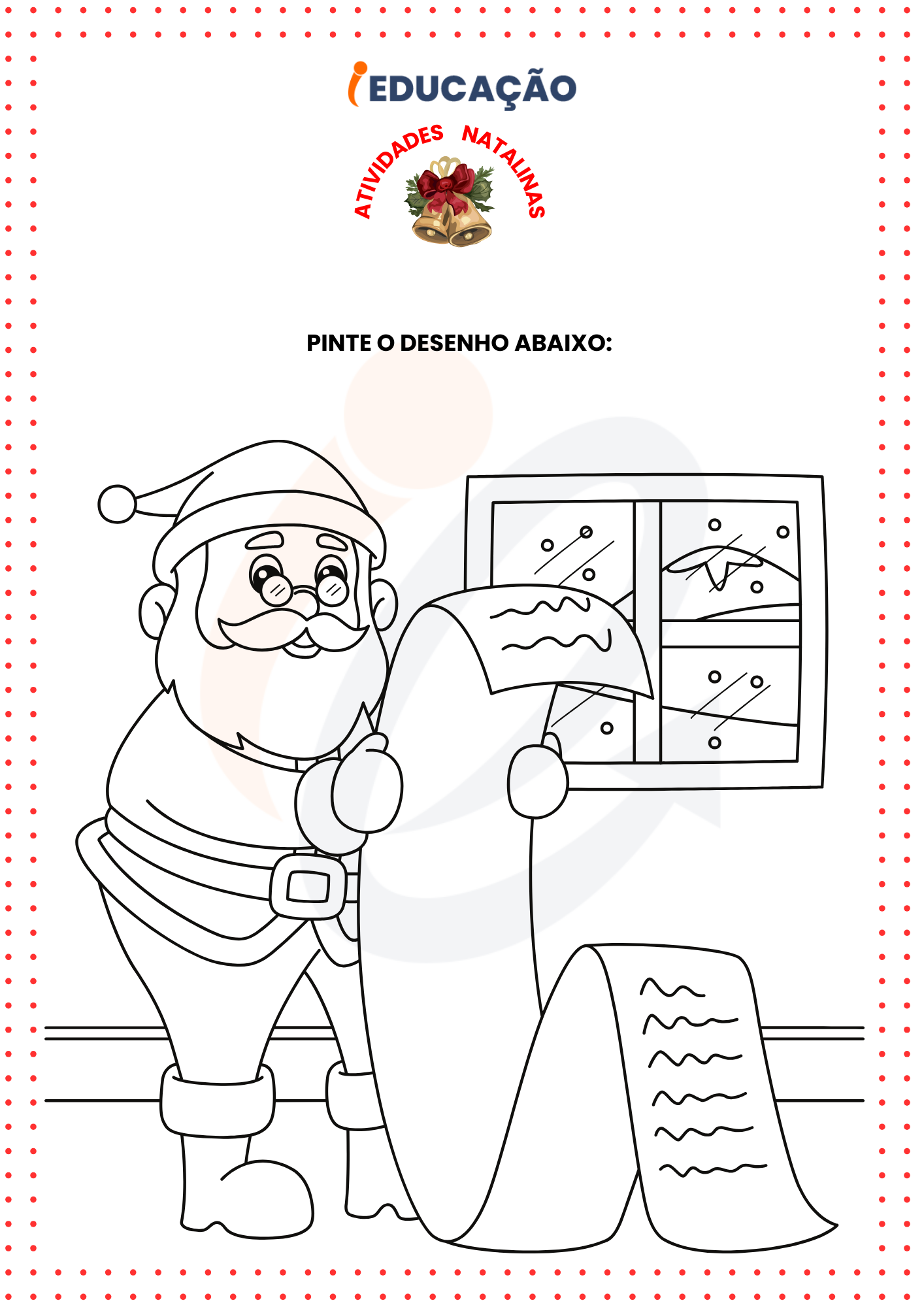 ATIVIDADE PRONTA - COLORIR NATAL - A Arte de Ensinar e Aprender