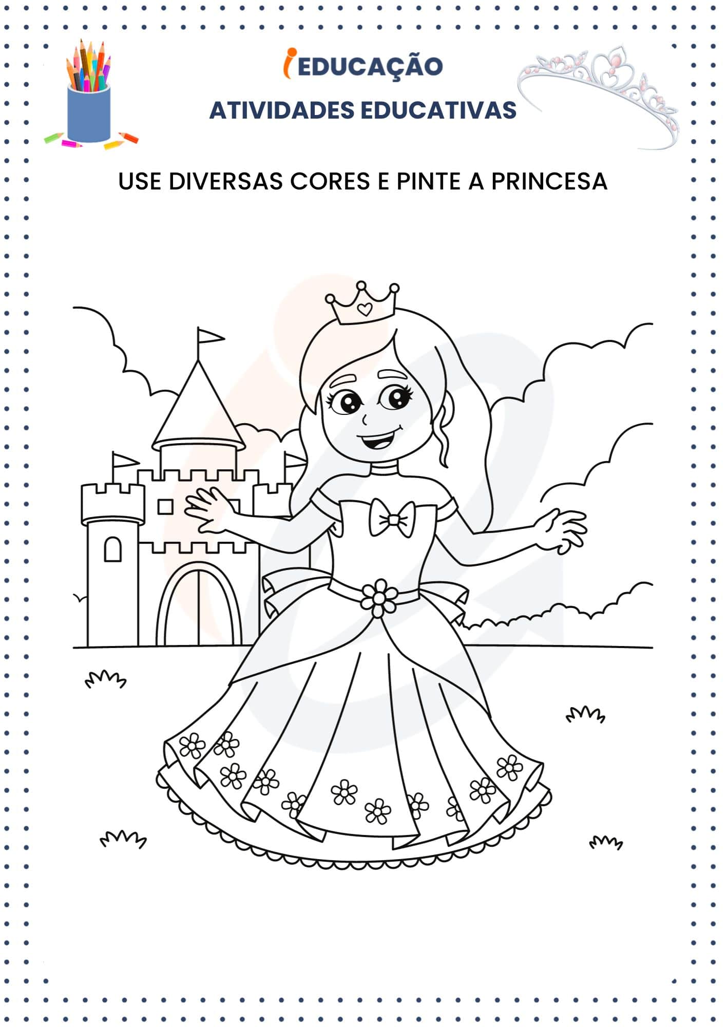 Atividades Educativas_ Pintar a Princesa