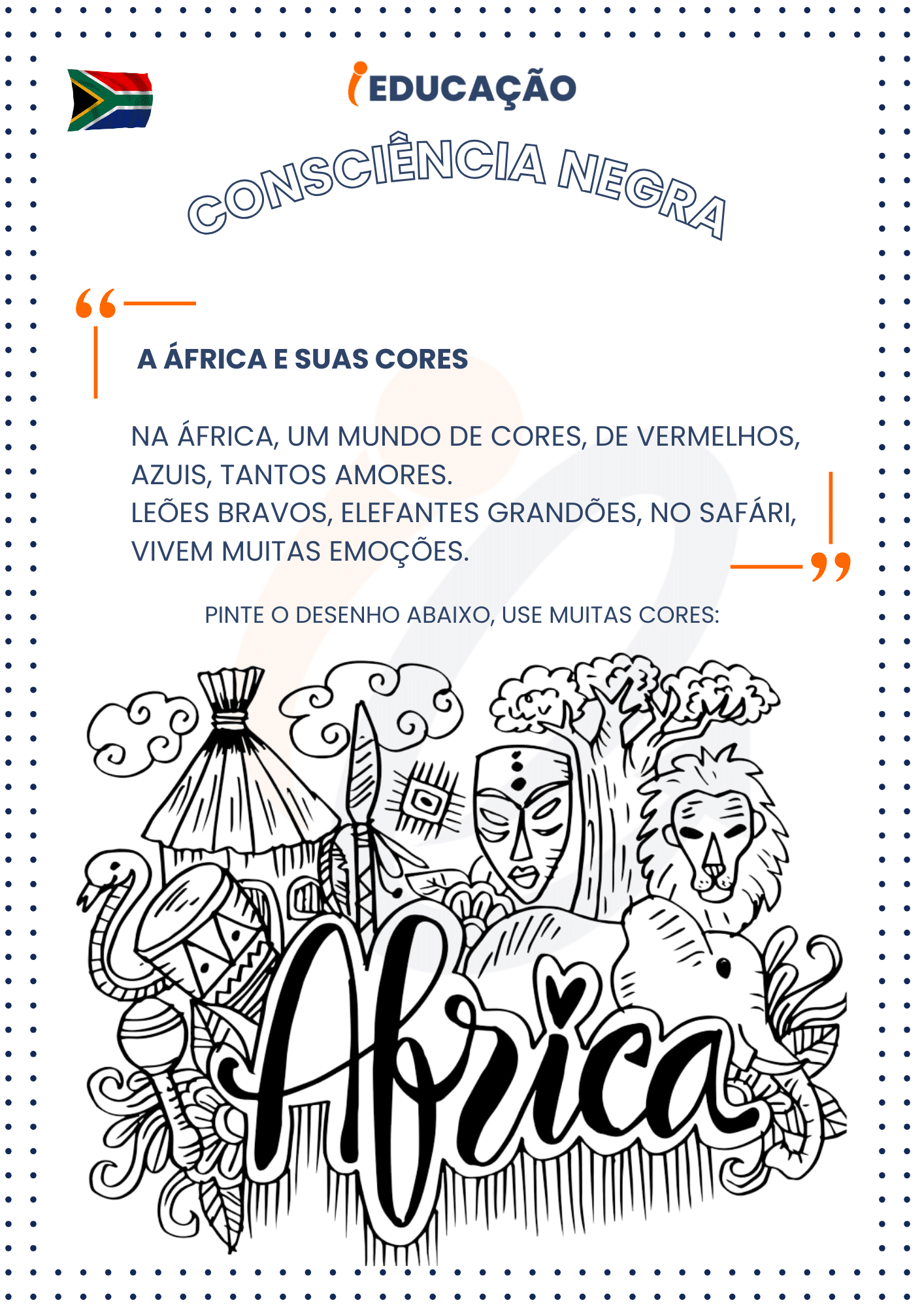 20 Desenhos sobre Consciência Negra para Colorir e Imprimir - Online Cursos  Gratuitos