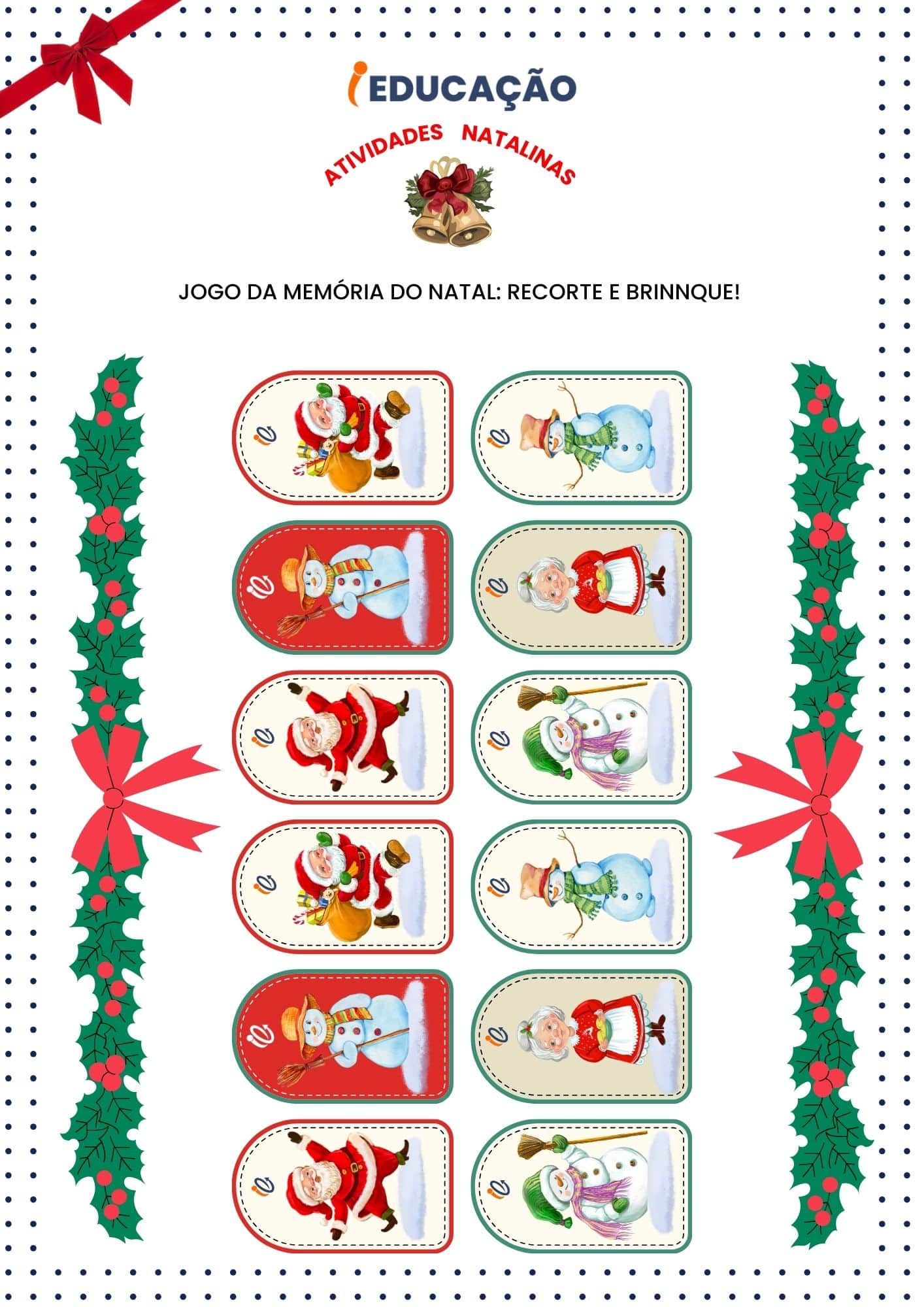 Jogo de memória e pintura para o Natal - Educação Online