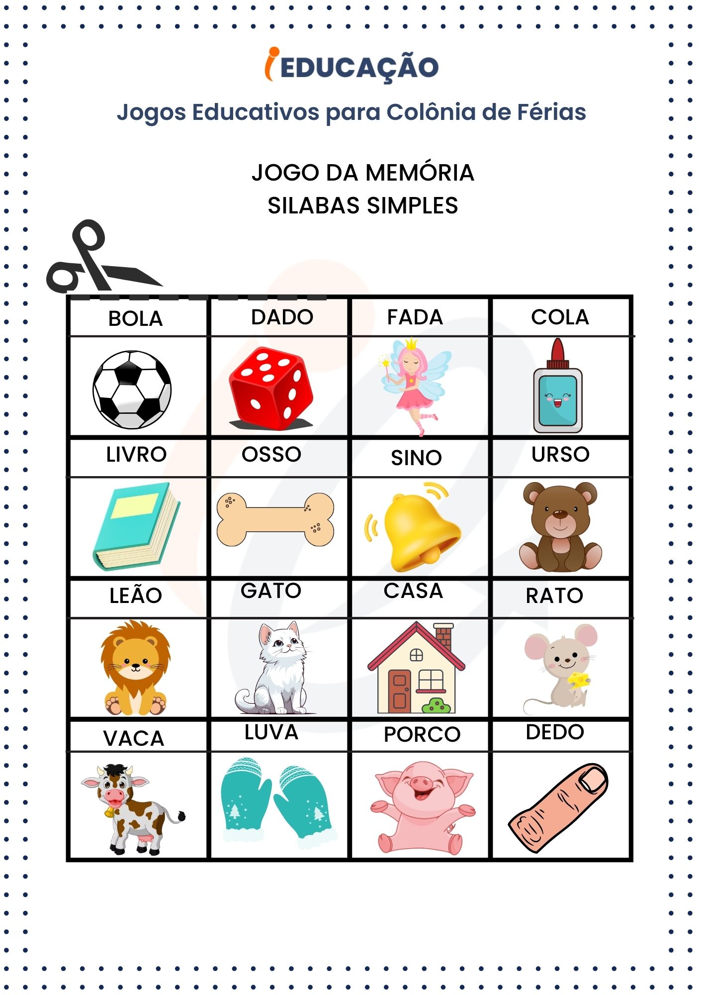 Cola Sílabas: jogo educativo