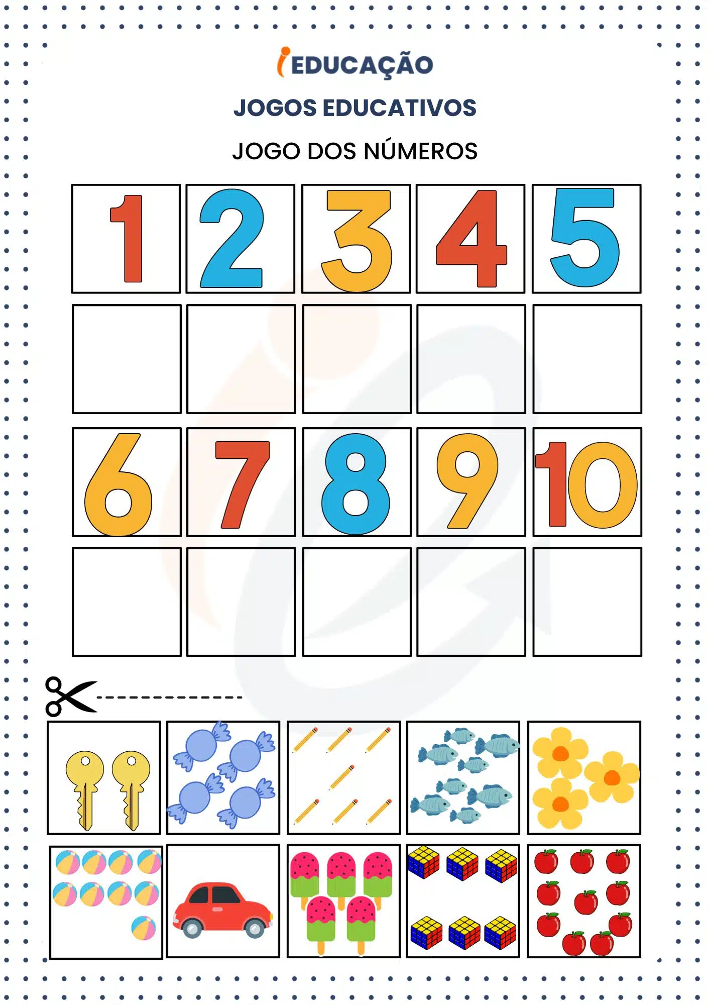 Atividades e Brincadeiras Educativas para Colônia de Férias - iEducação Jogos Educativos_Jogo dos Números