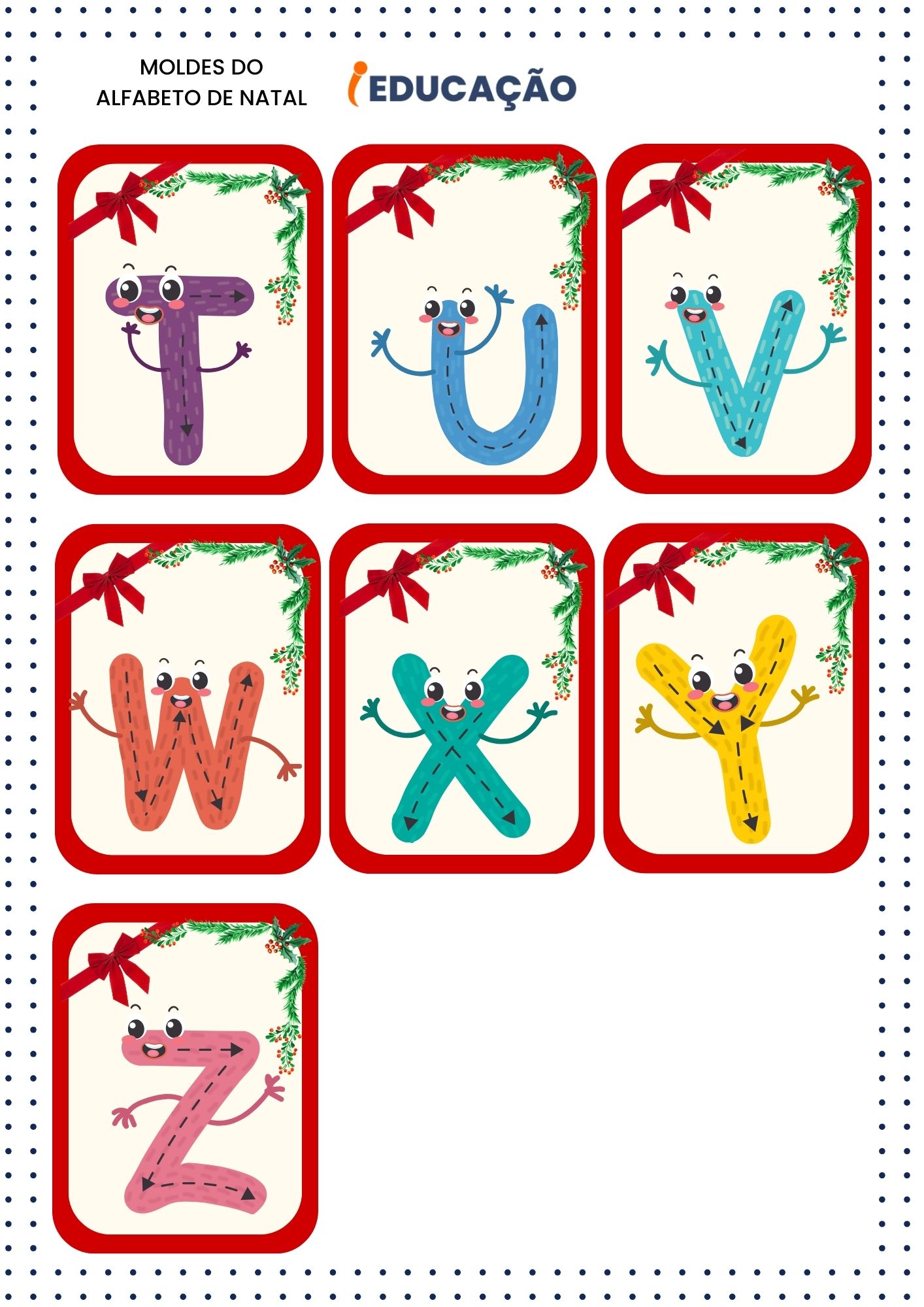 Alfabeto natalino- letras 