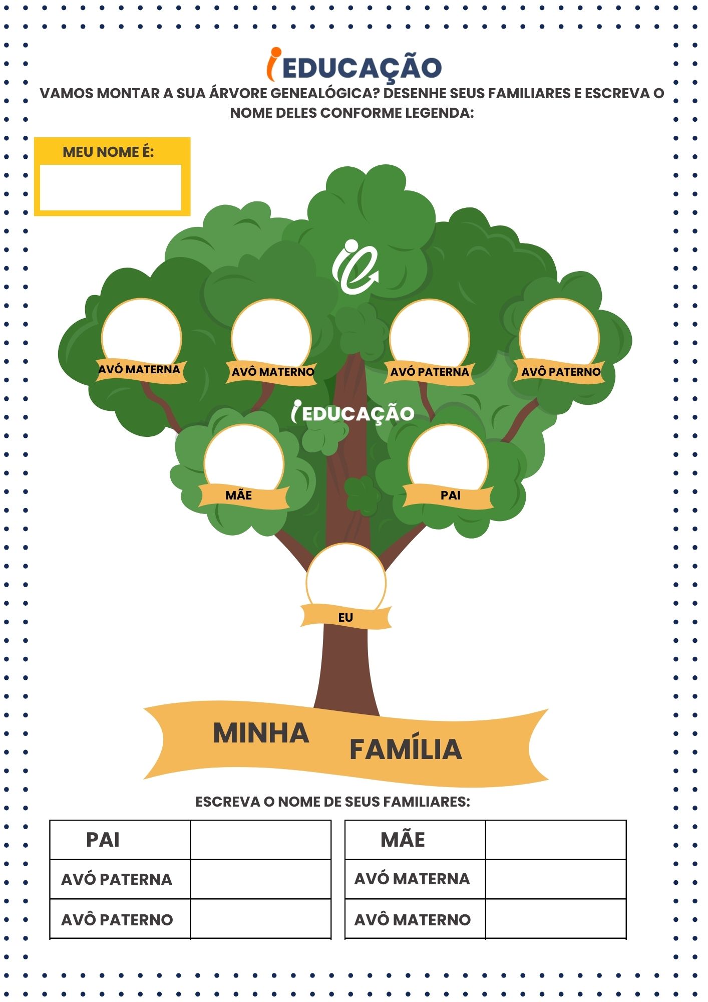 Atividade de escrita para pré-escola - árvore genealógica - Anexo do planejamento iEducação.jpg
