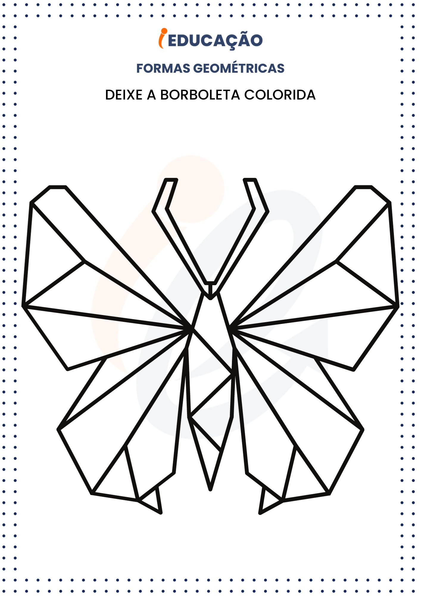 Atividade formas geométricas_ Desenhos para Colorir da borboleta.
