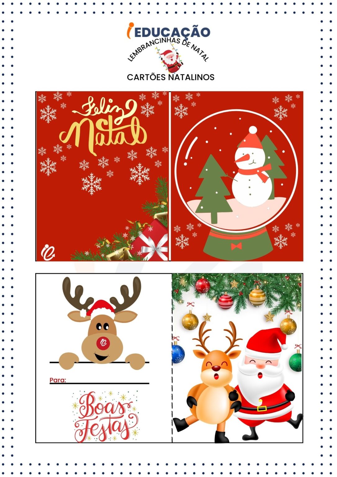 Lembrancinhas de Natal para Educação Infantil [Imprimir PDF]
