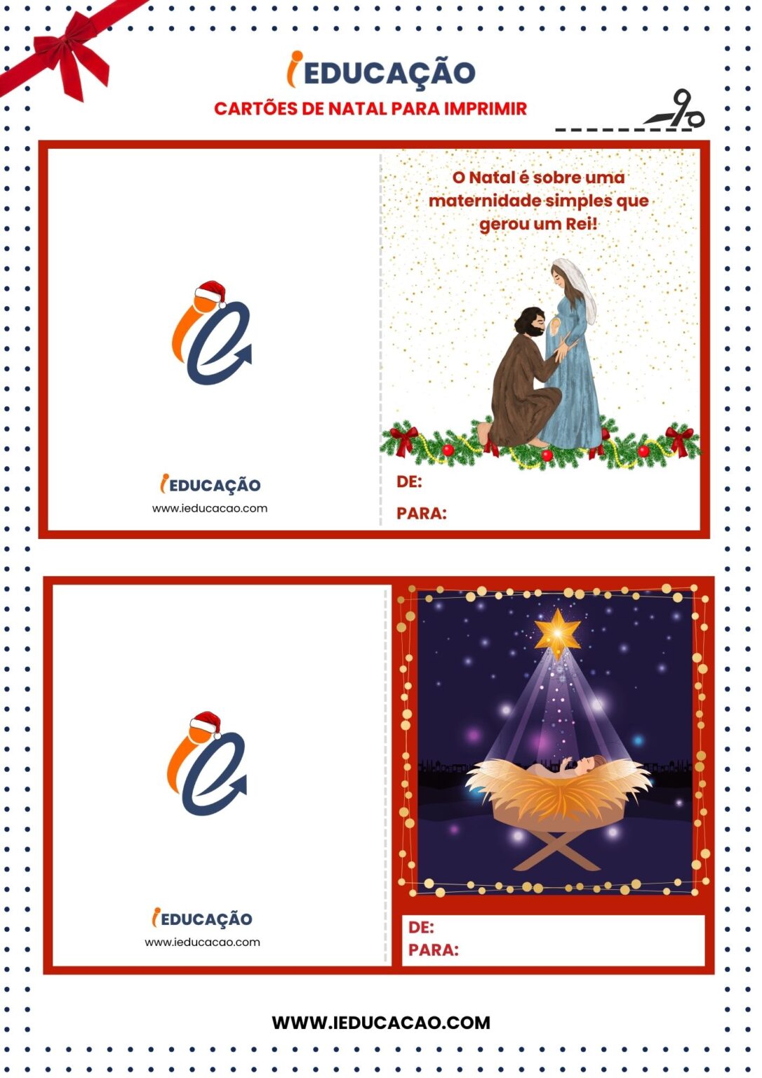 Cartão de Natal Para Imprimir: 25 Modelos Incríveis