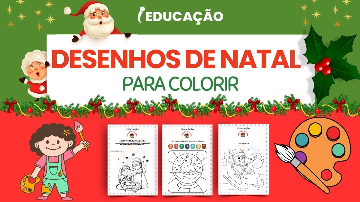 40 Desenhos de Natal para Colorir [imprimir PDF] - iEducação