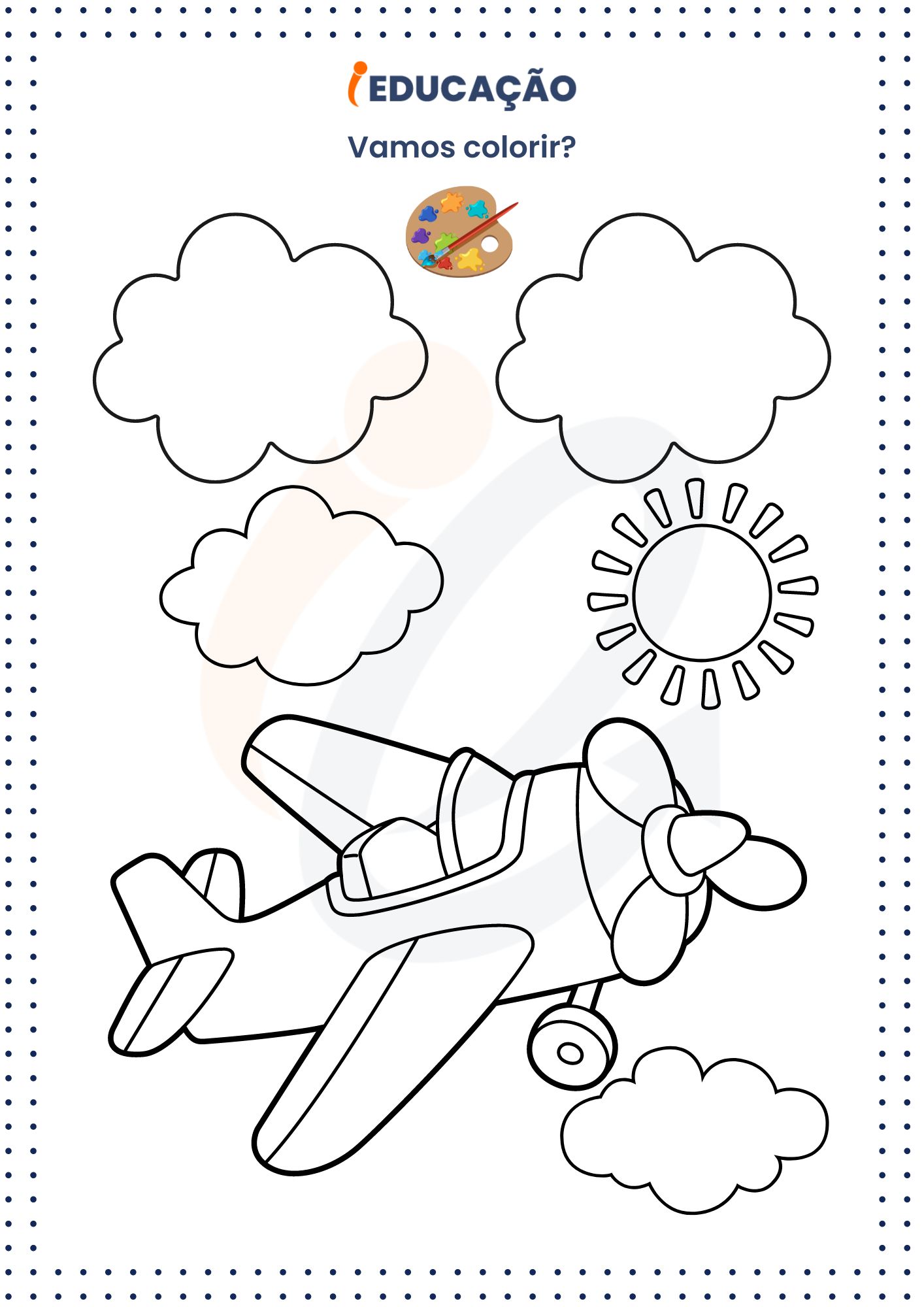 Desenhos para Colorir_ Avião