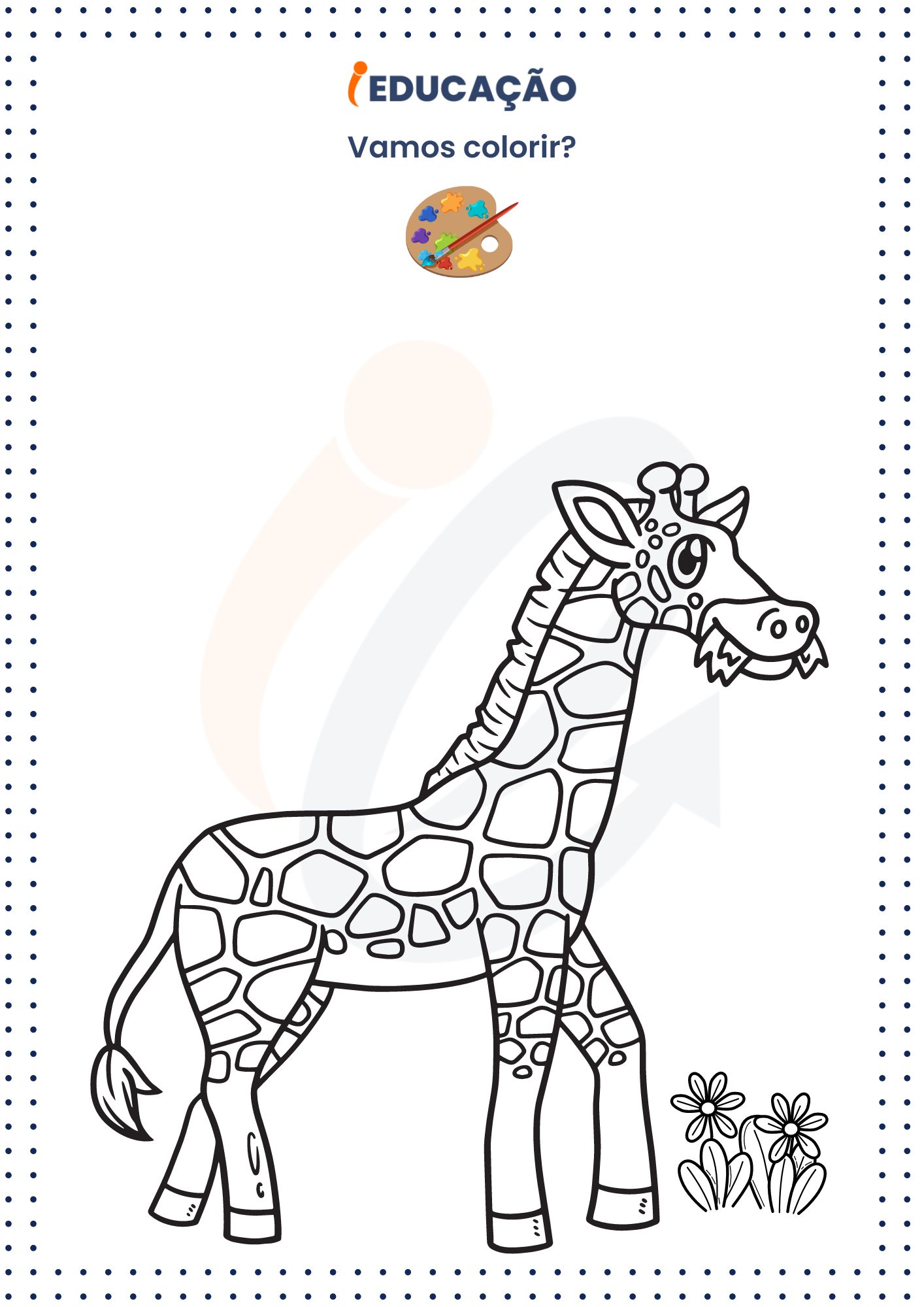 Desenhos para Colorir_ Girafa