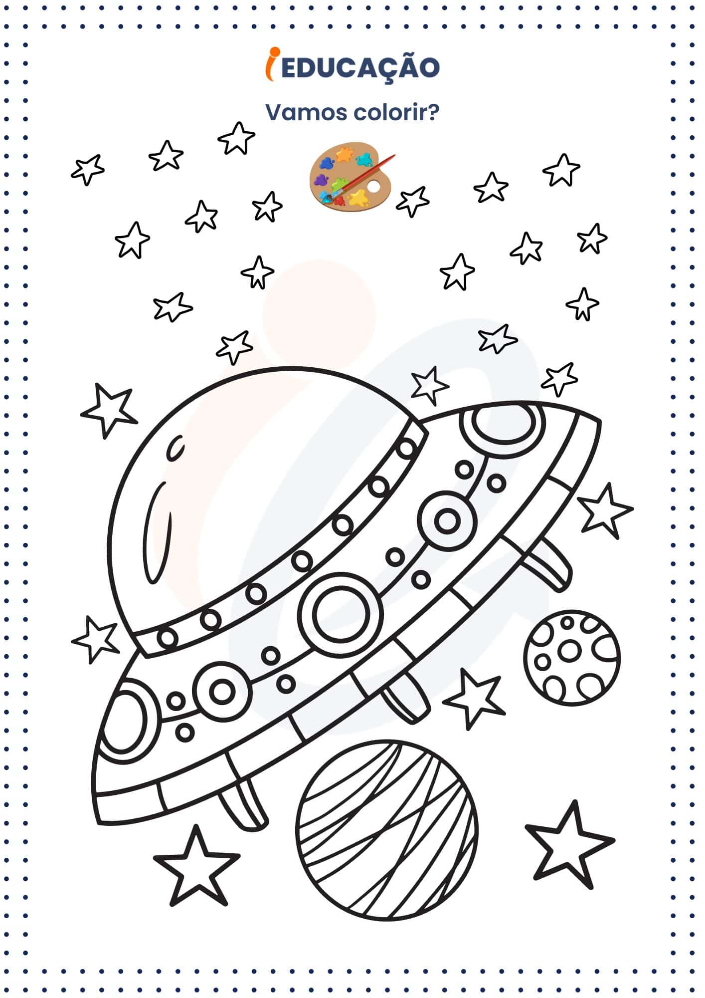 Desenhos para Colorir_ Nave Espacial