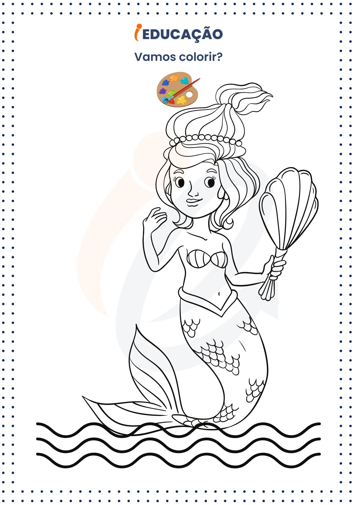 Desenhos para Colorir_ Sereia.