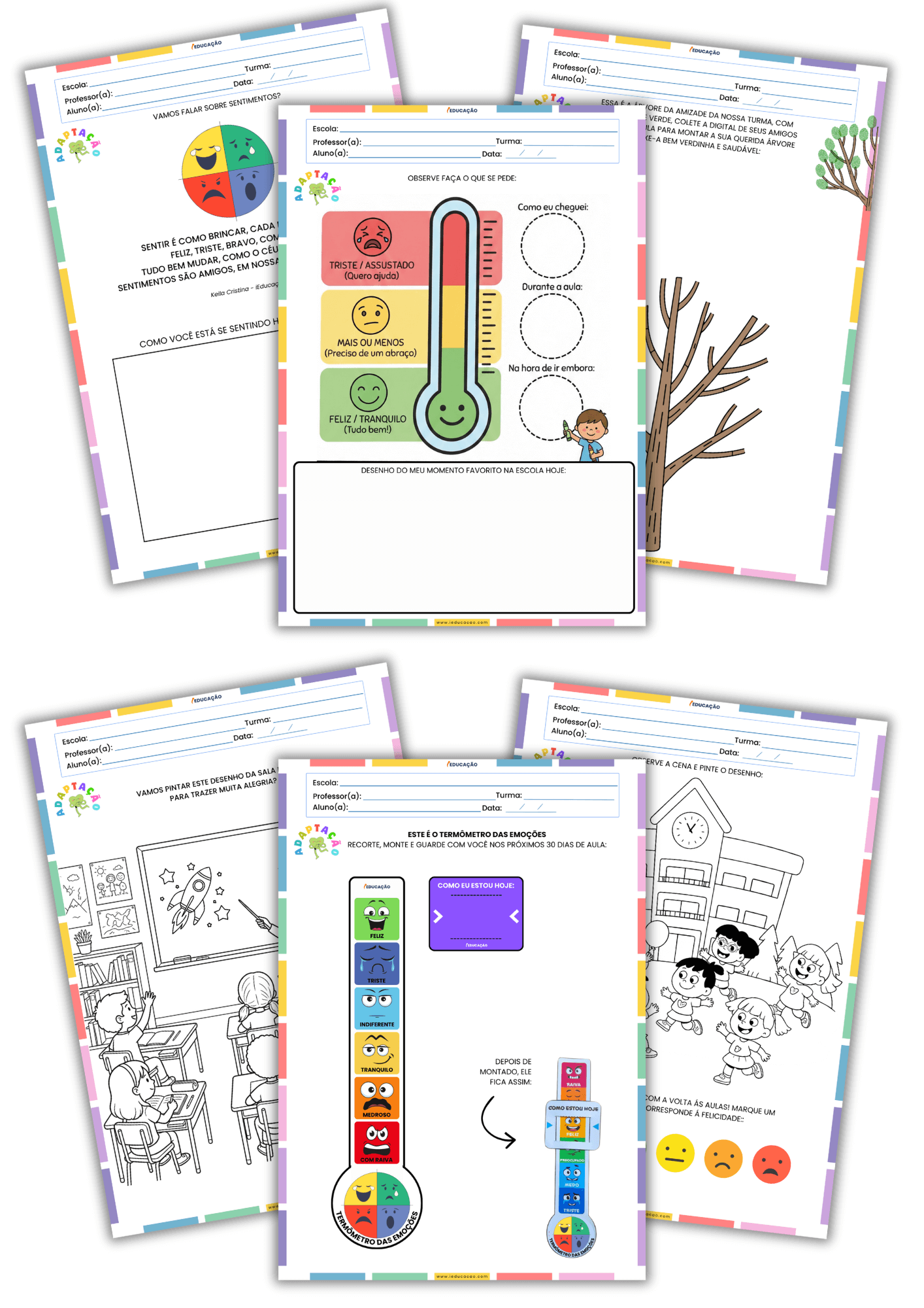 Atividades Volta às Aulas para Educação Infantil com Sondagem, Avaliação Diagnóstica e Adaptação Escolar Atividades Volta às Aulas para Educação infantil - Atividades de Acolhimento infantil para Adaptação Escolar - acolhimento na educação infantil
