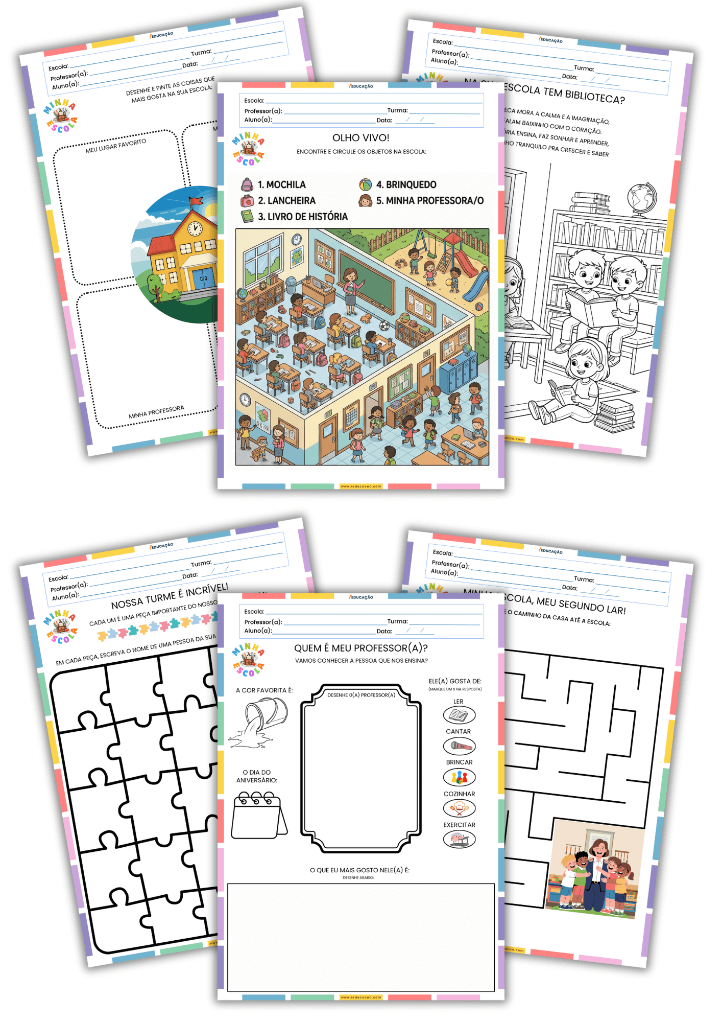 Atividades Volta às Aulas para Educação Infantil com Sondagem, Avaliação Diagnóstica e Adaptação Escolar Atividades de Adaptação Escolar na Educação Infantil - Atividades Volta às Aulas para Educação Infantil com Sondagem, Avaliação Diagnóstica e Adaptação Escolar