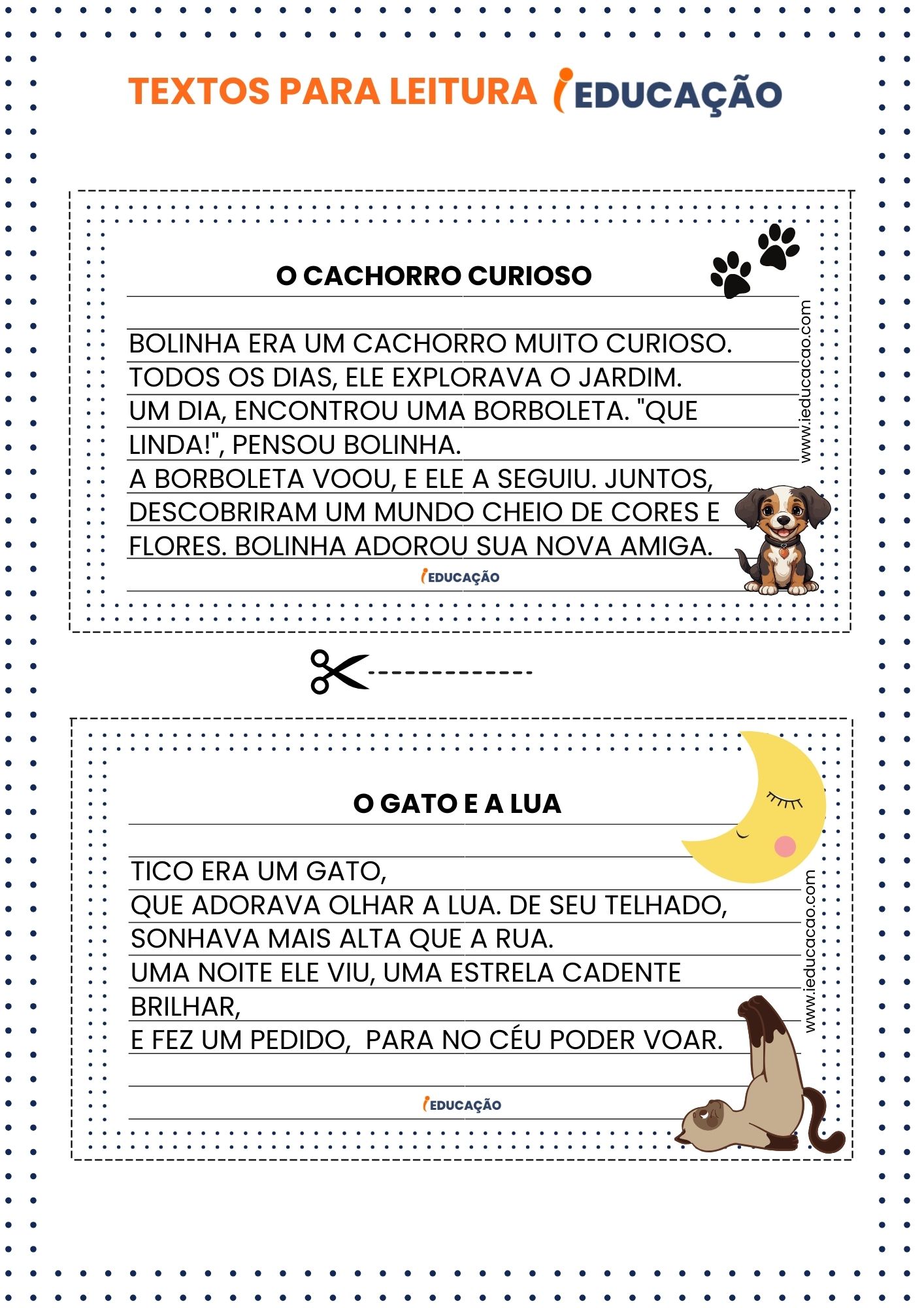 Textos para Leitura - O cachorro curioso - iEducação - Atividades de leitura e interpretação.jpg
