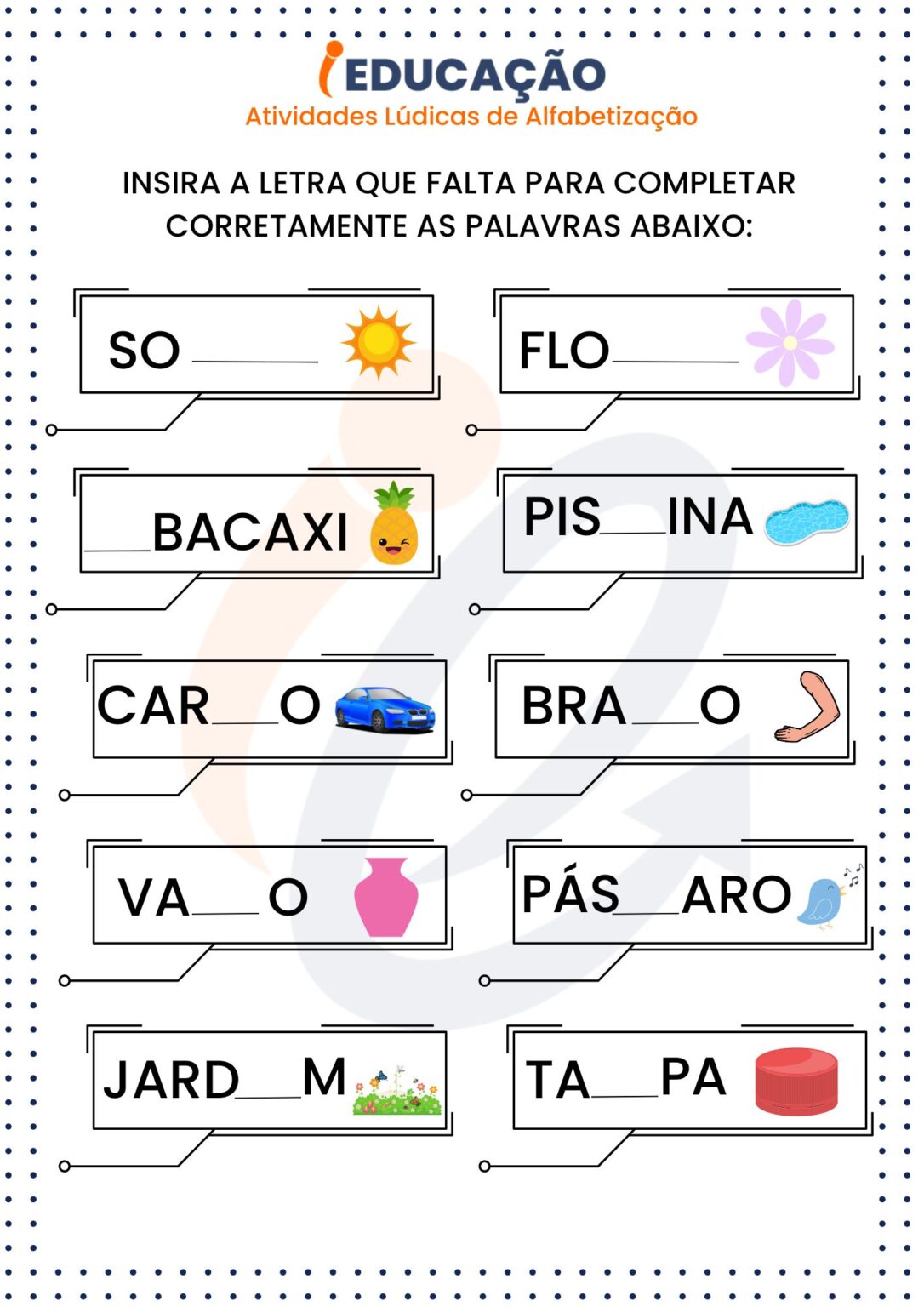 Atividades Lúdicas de Alfabetização Para Imprimir em PDF