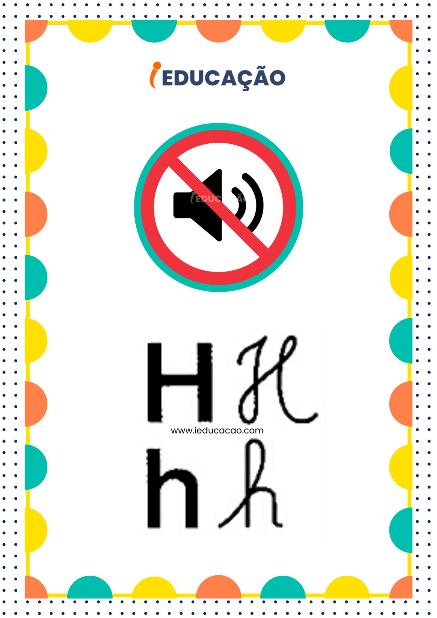 Letra H - Alfabeto Fônico com as letras do alfabeto - Consciência Fonológica