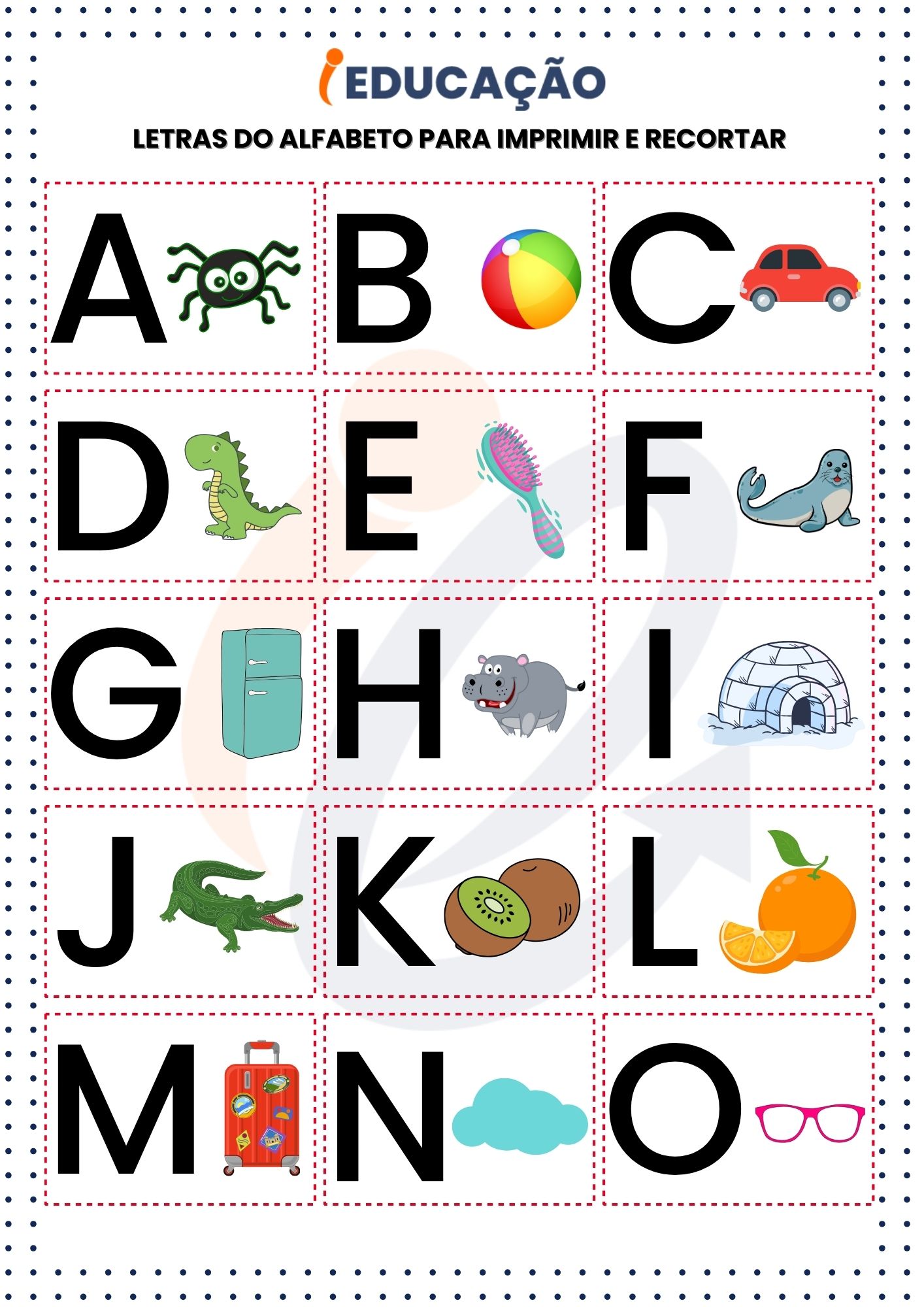 Letras do Alfabeto Para Imprimir e Recortar Alfabeto representativo