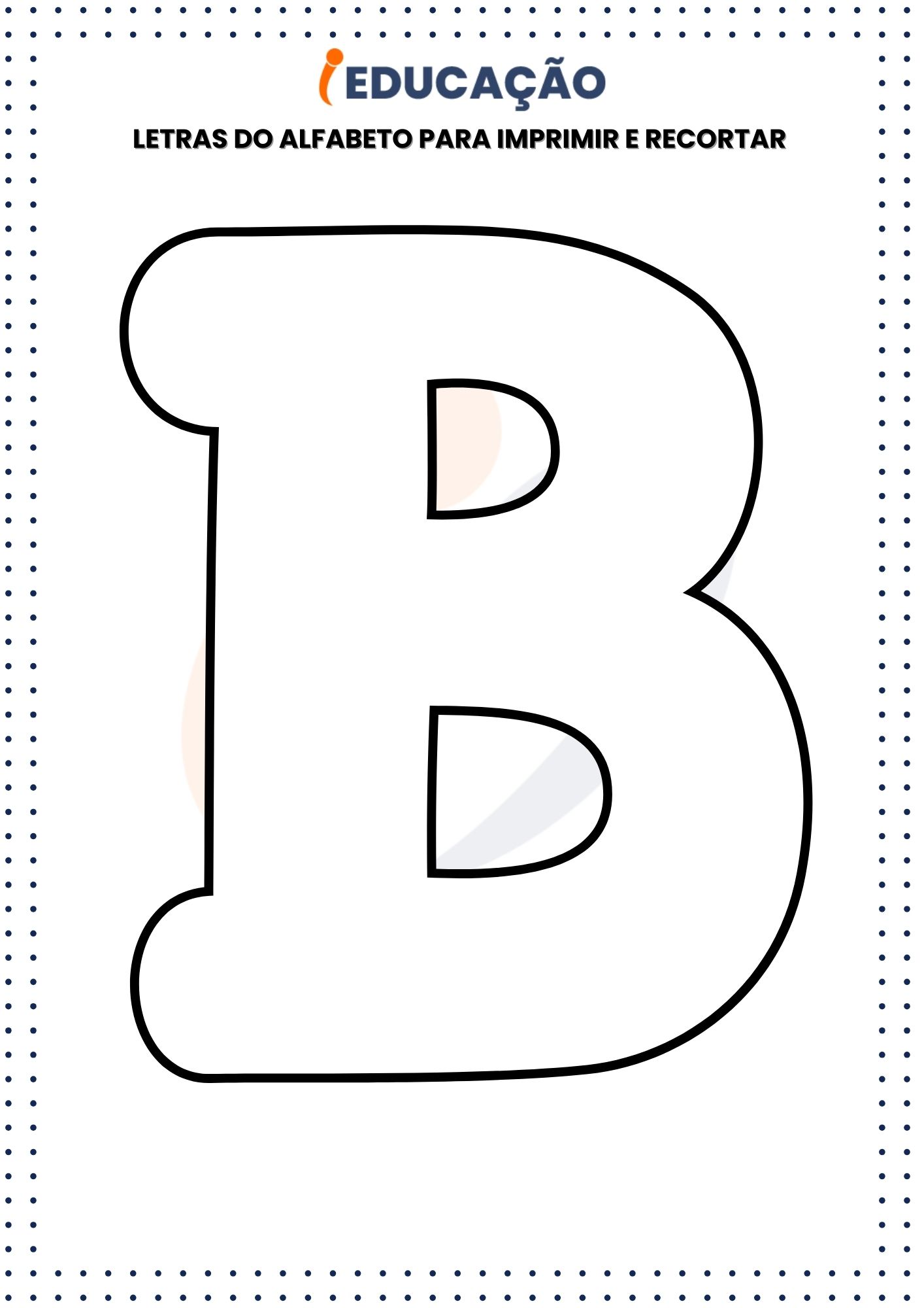 Letras do Alfabeto Para Imprimir e Recortar B