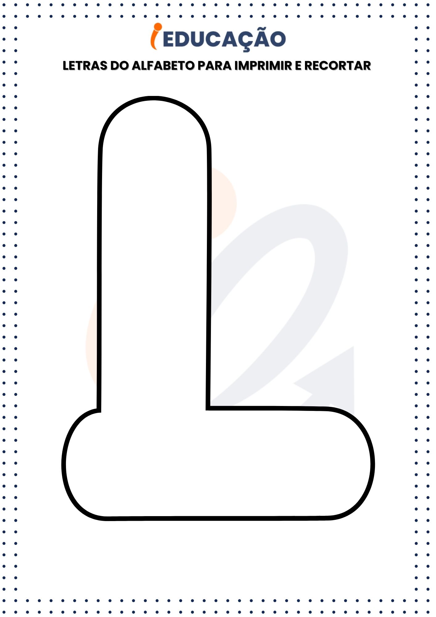 Letras do Alfabeto Para Imprimir e Recortar L
