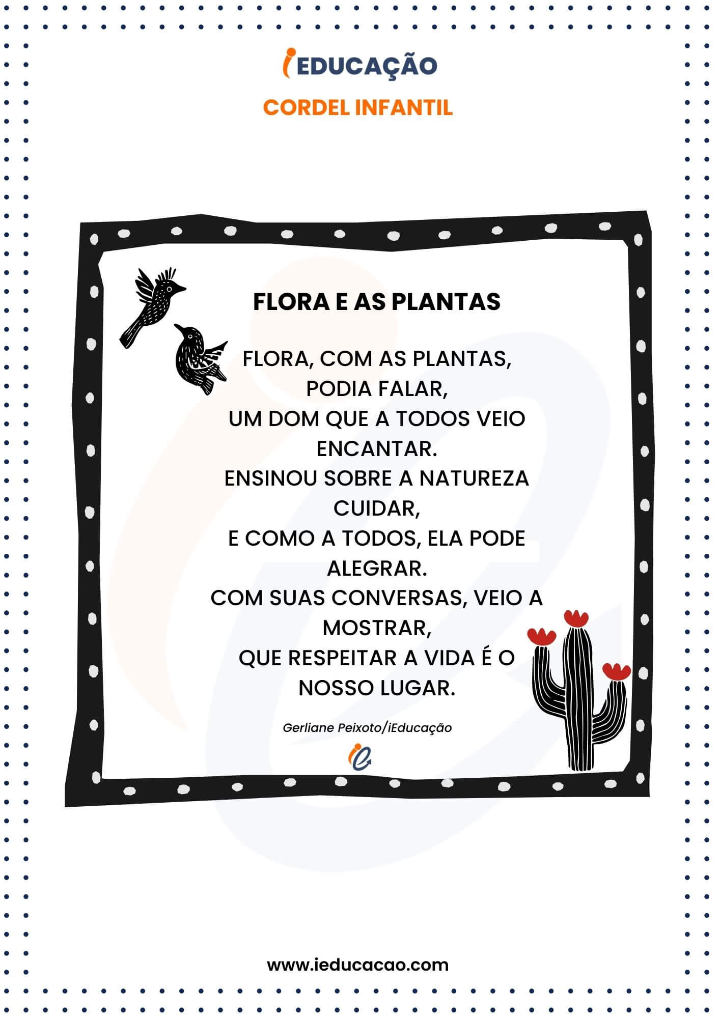 cordel infantil Flora e as Plantas