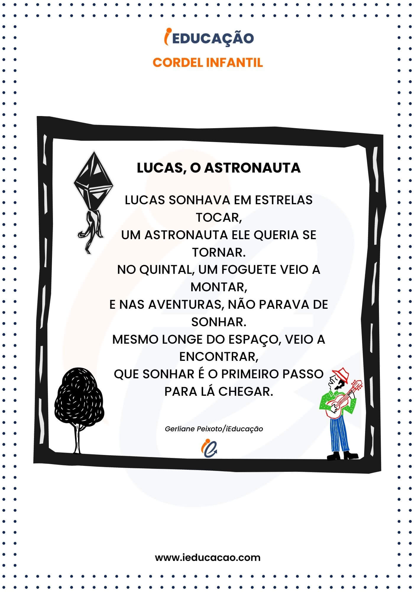 cordel infantil Lucas, o Astronauta