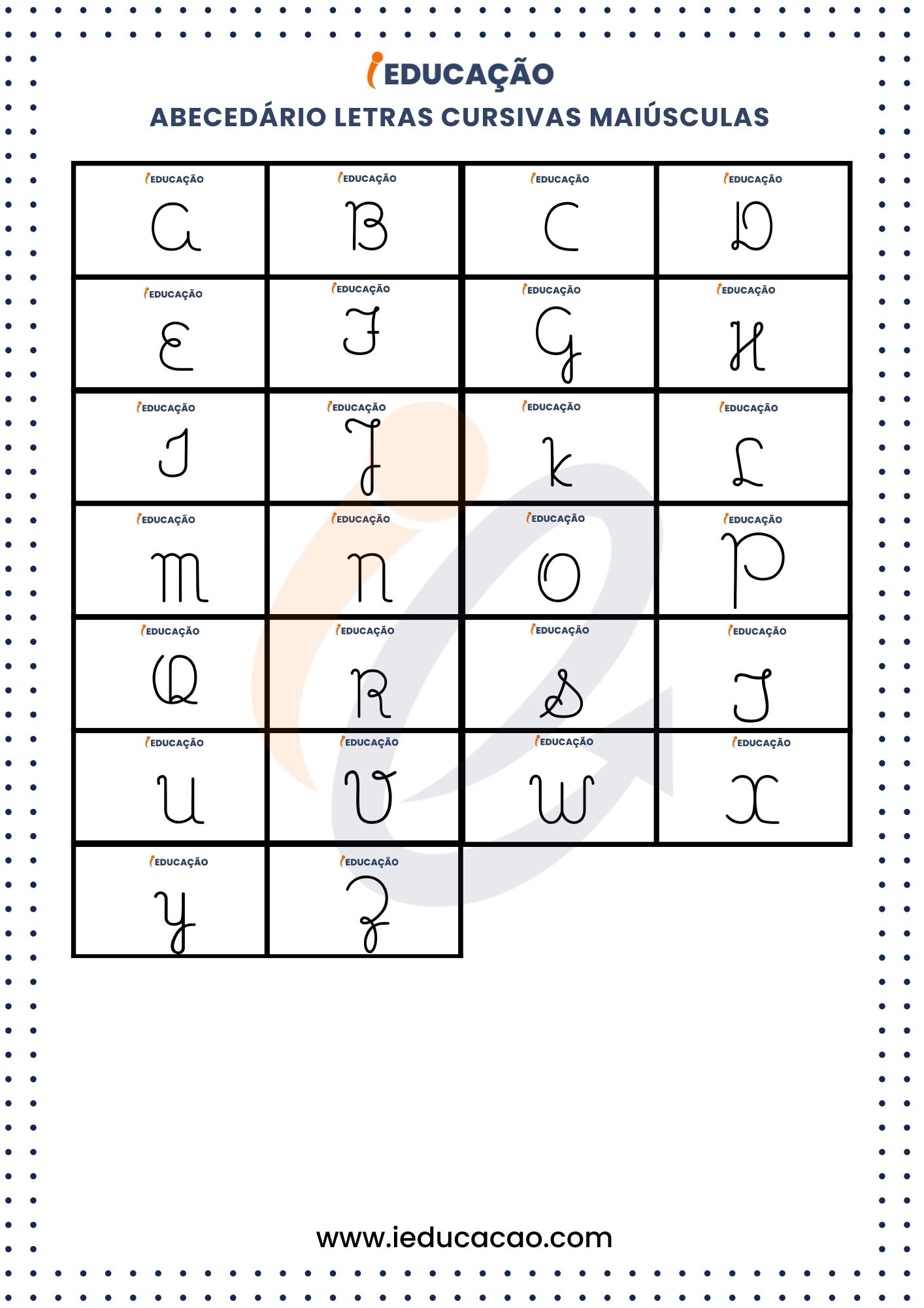 Abecedário com Letras Cursivas Maiúsculas- Alfabeto completo cursivo.jpg