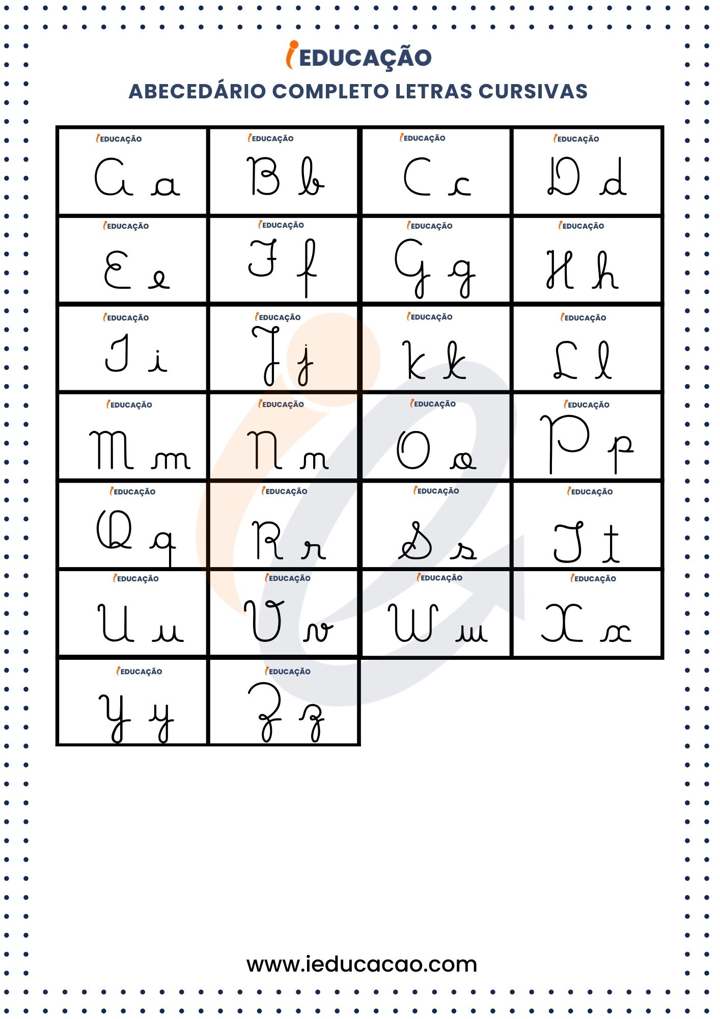 Alfabeto Letras Cursivas Para Imprimir G2EDU