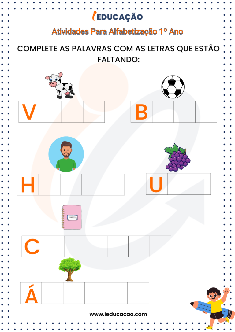 Caderno de Atividades Para Alfabetização 1º Ano em PDF